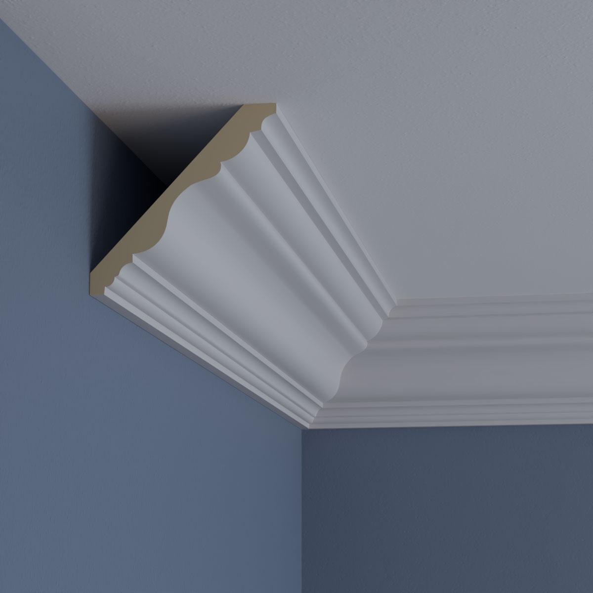 4 3/4"H x 4 3/4"P x 6 3/4"F x 94 1/2"L Tristan Traditional Crown Moulding