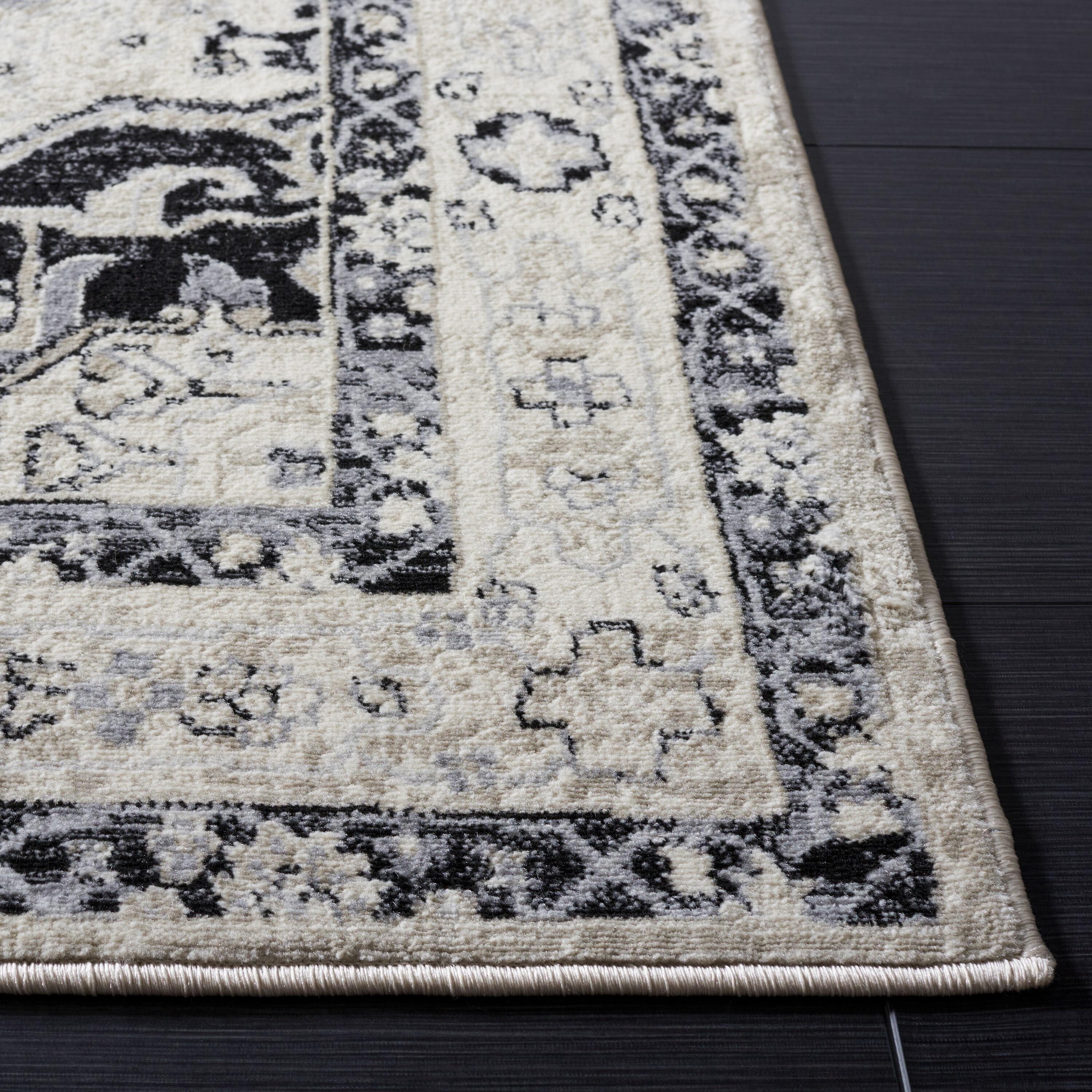 SAFAVIEH Brentwood Cedric Traditional Area Rug, 3' x 5', Ivory/Black