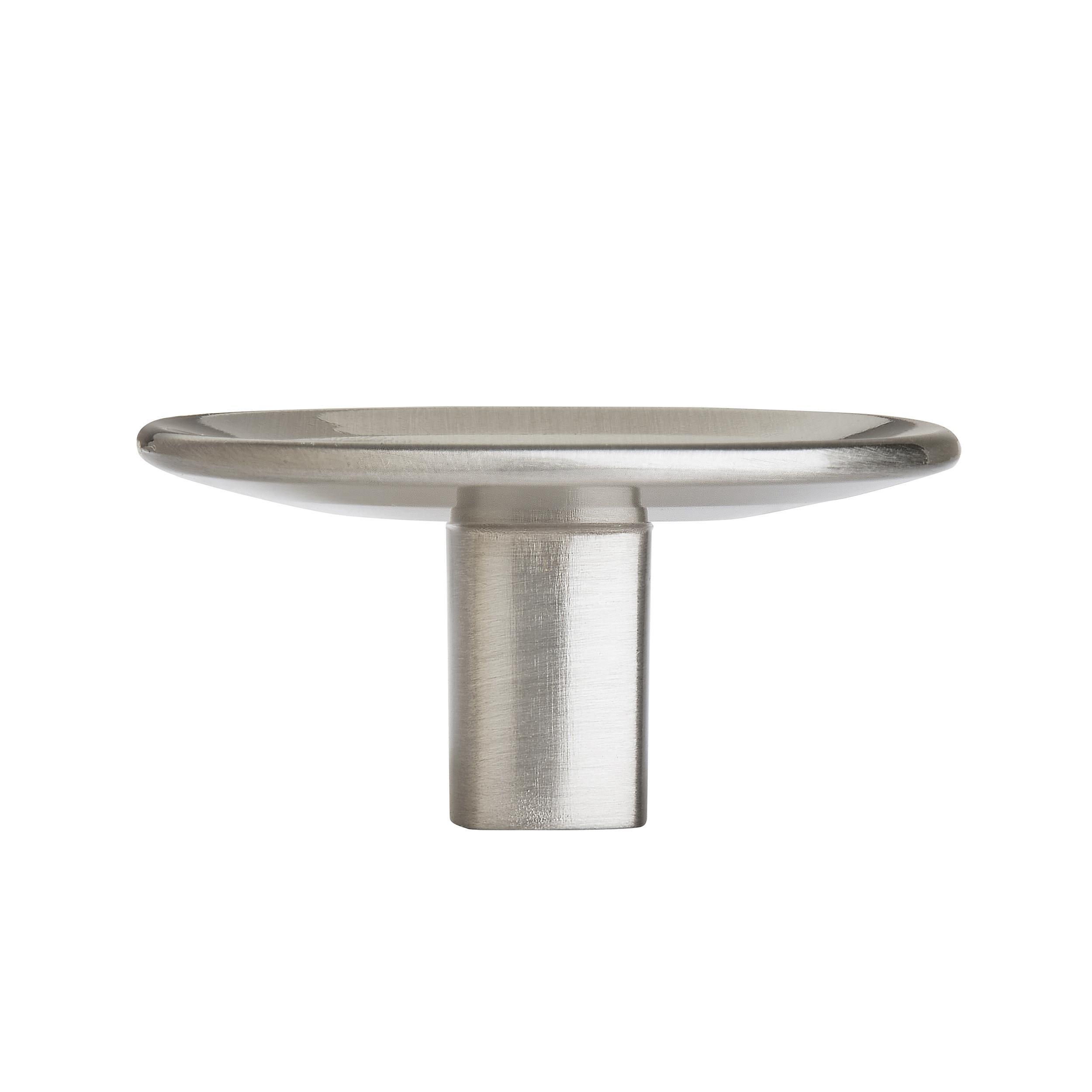 Brushed Nickel Modern Finger Cabinet Knob with Mounting Hardware