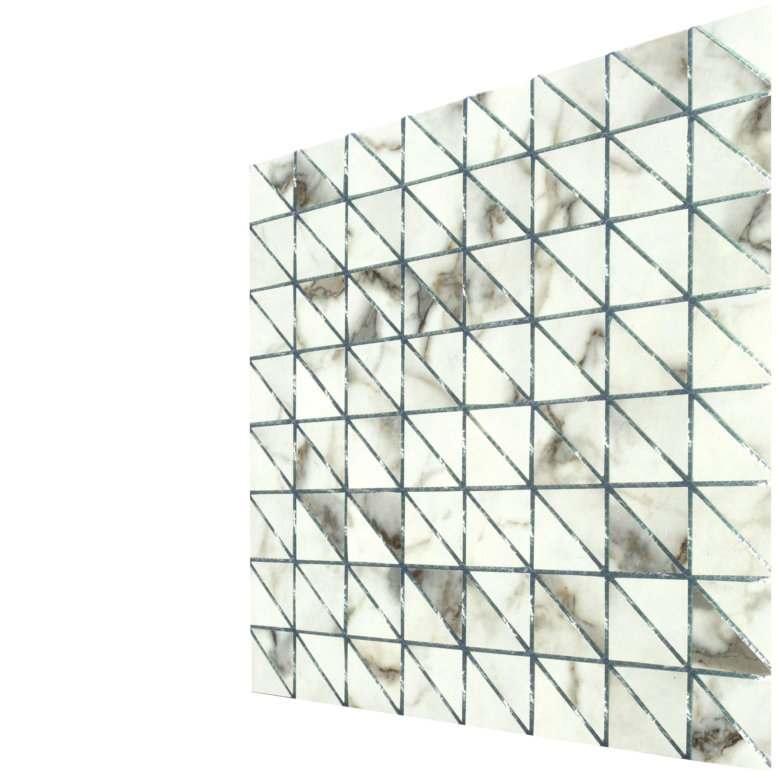 Art Deco Triangle 0.75" x 0.75" Glass Mosaic Tile