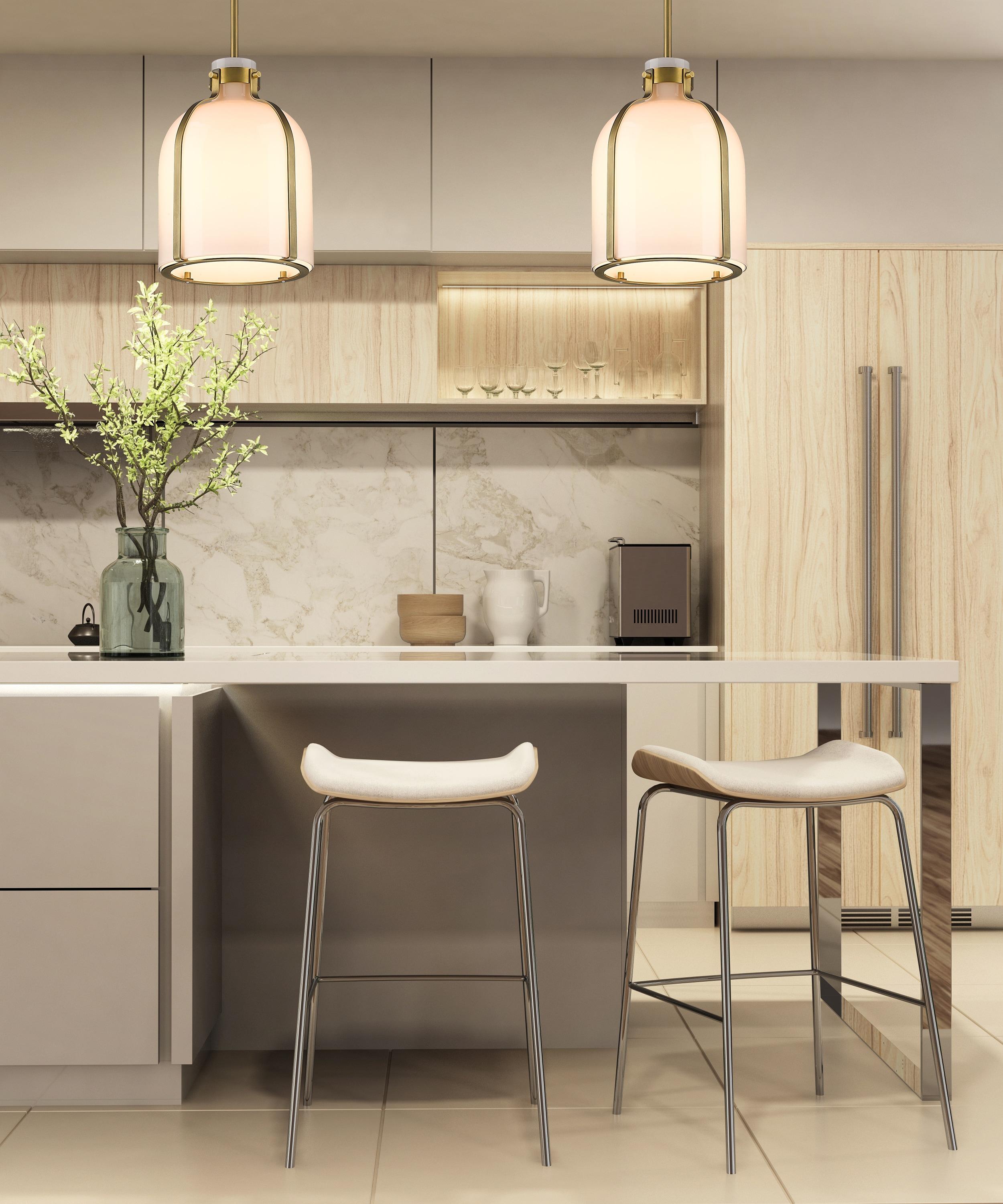 Z-Lite Pearson 1 - Light Chandelier in  Rubbed Brass