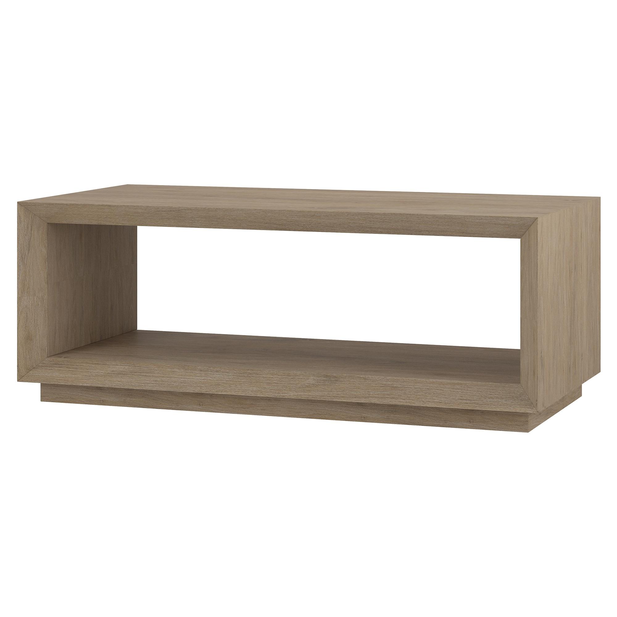 Antiqued Gray Oak Rectangular MDF Coffee Table