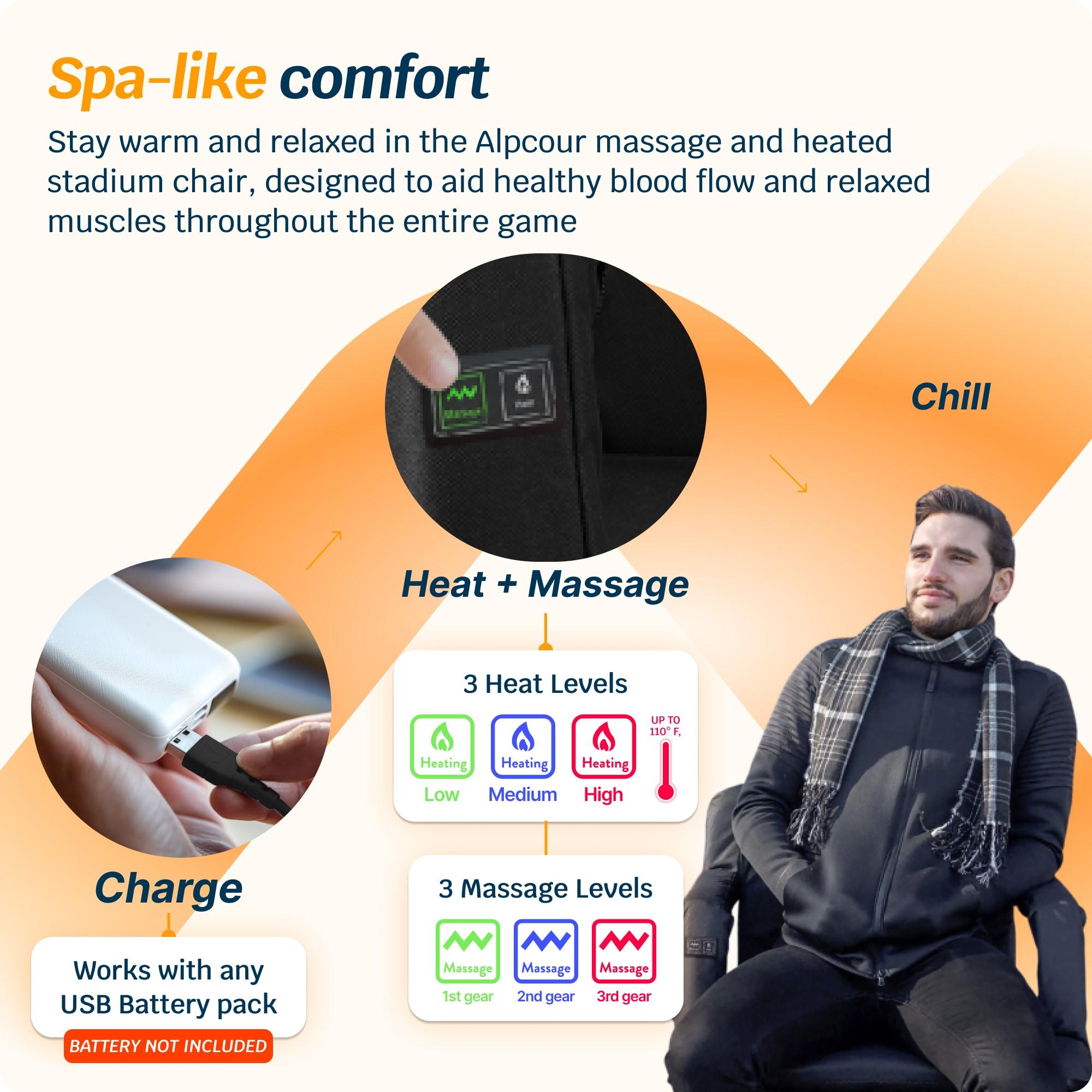 Upholstered Heated Massage Chair