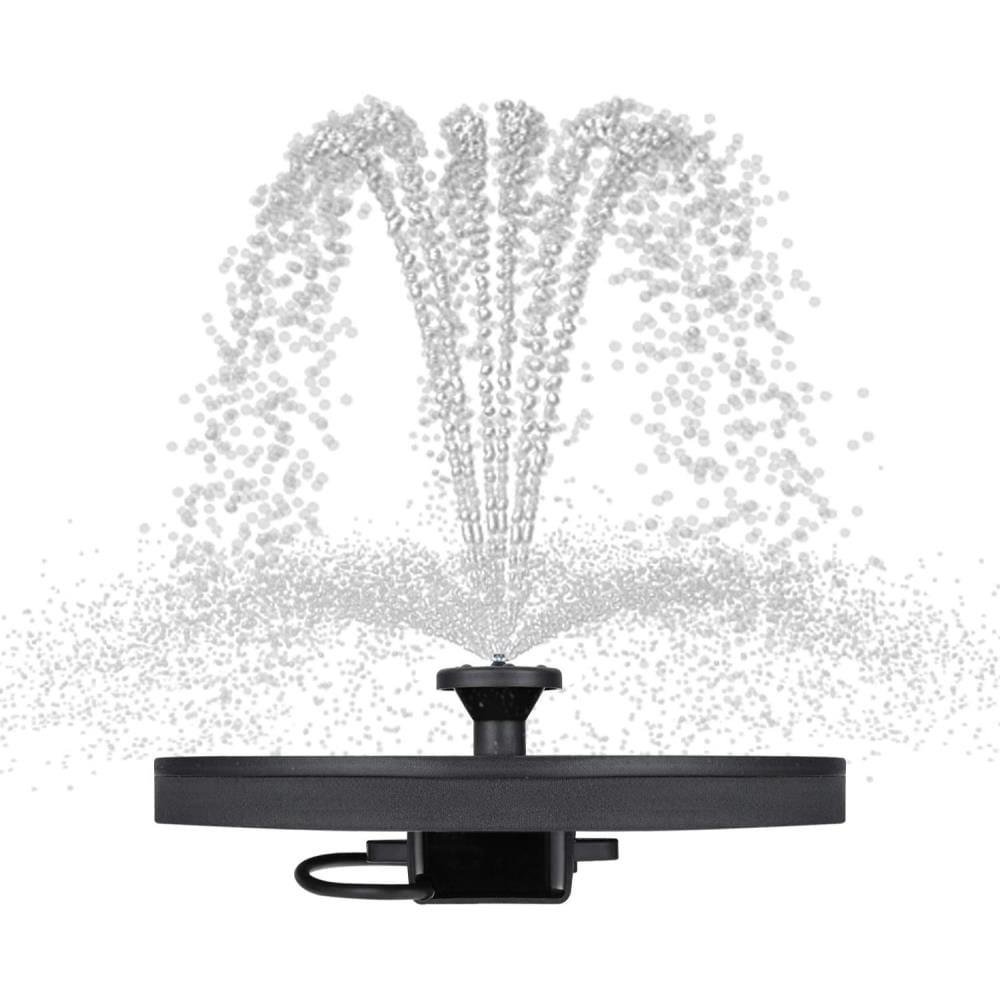 Dartwood Solar Bird Bath and Water Fountain with 4 Different Nozzle Heads - Perfect for Bird Baths and Small Ponds
