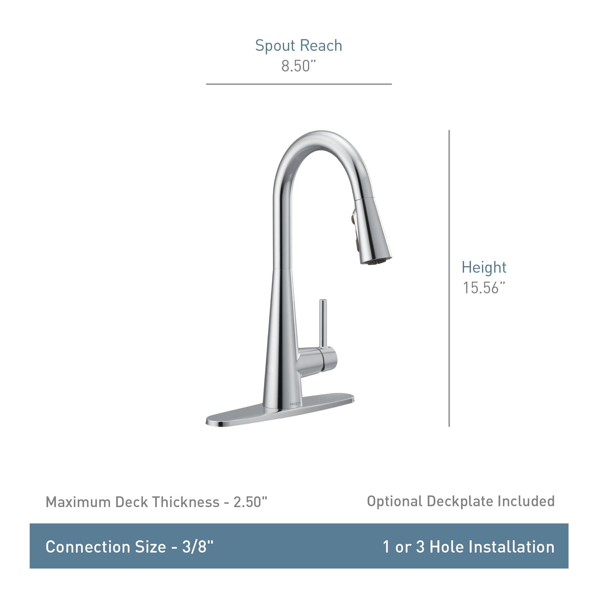 Sleek Pull Down Single Handle Kitchen Faucet with Power Boost Technology and Duralock