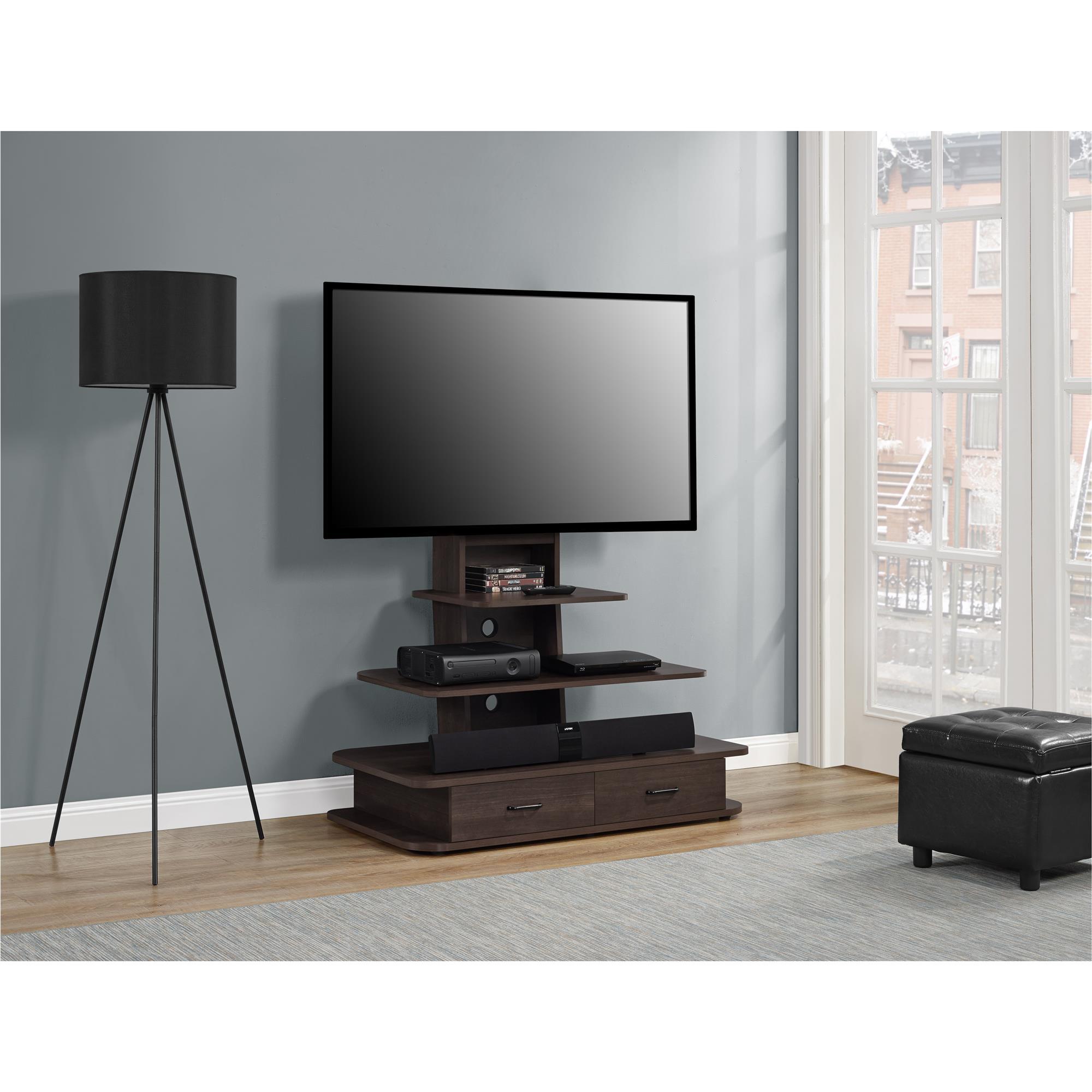 Galaxy TV Stand with Mount and Drawers for TVs up to 70", Espresso