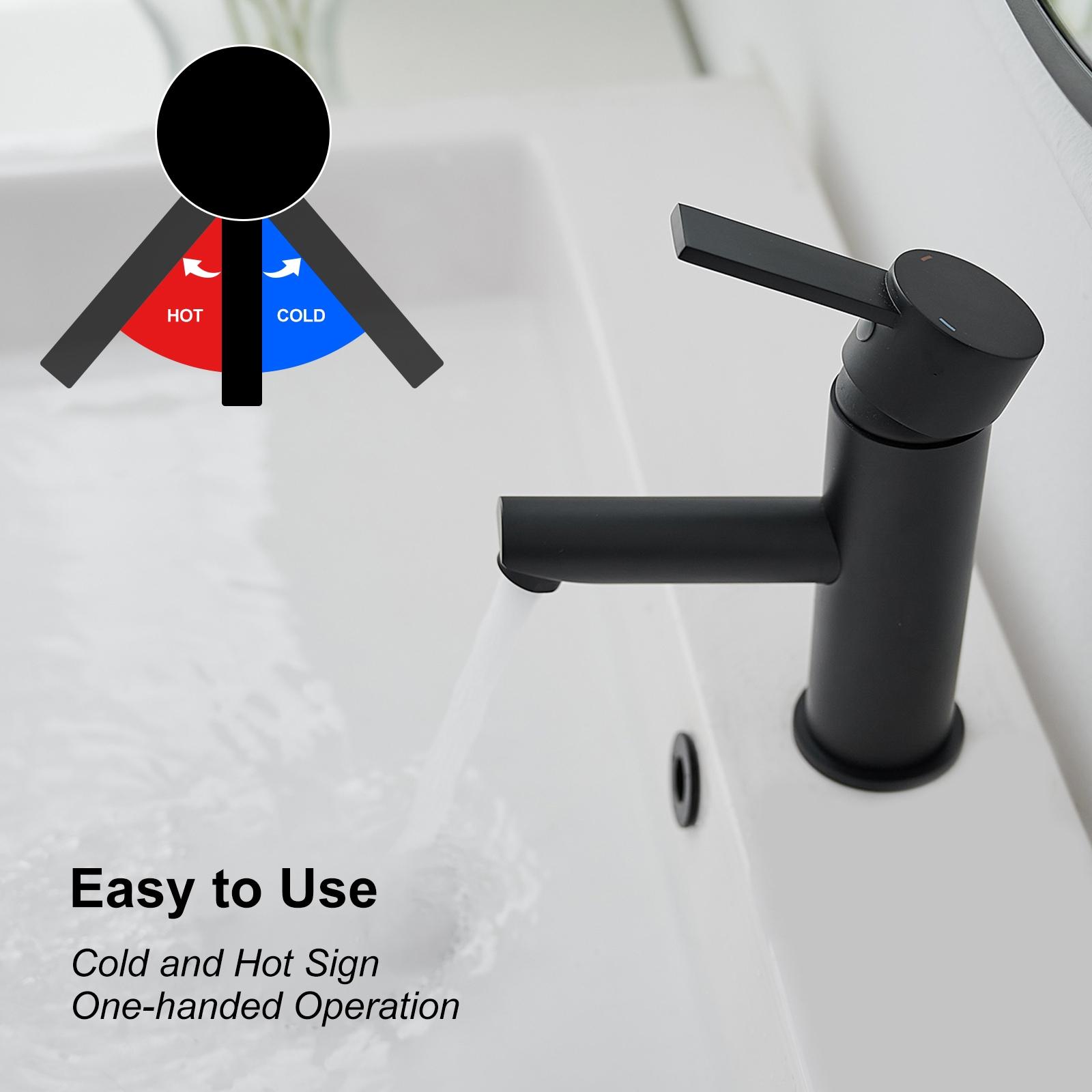VIBRANTBATH A-96054-Black Single-Hole Single-handle Bathroom Faucet