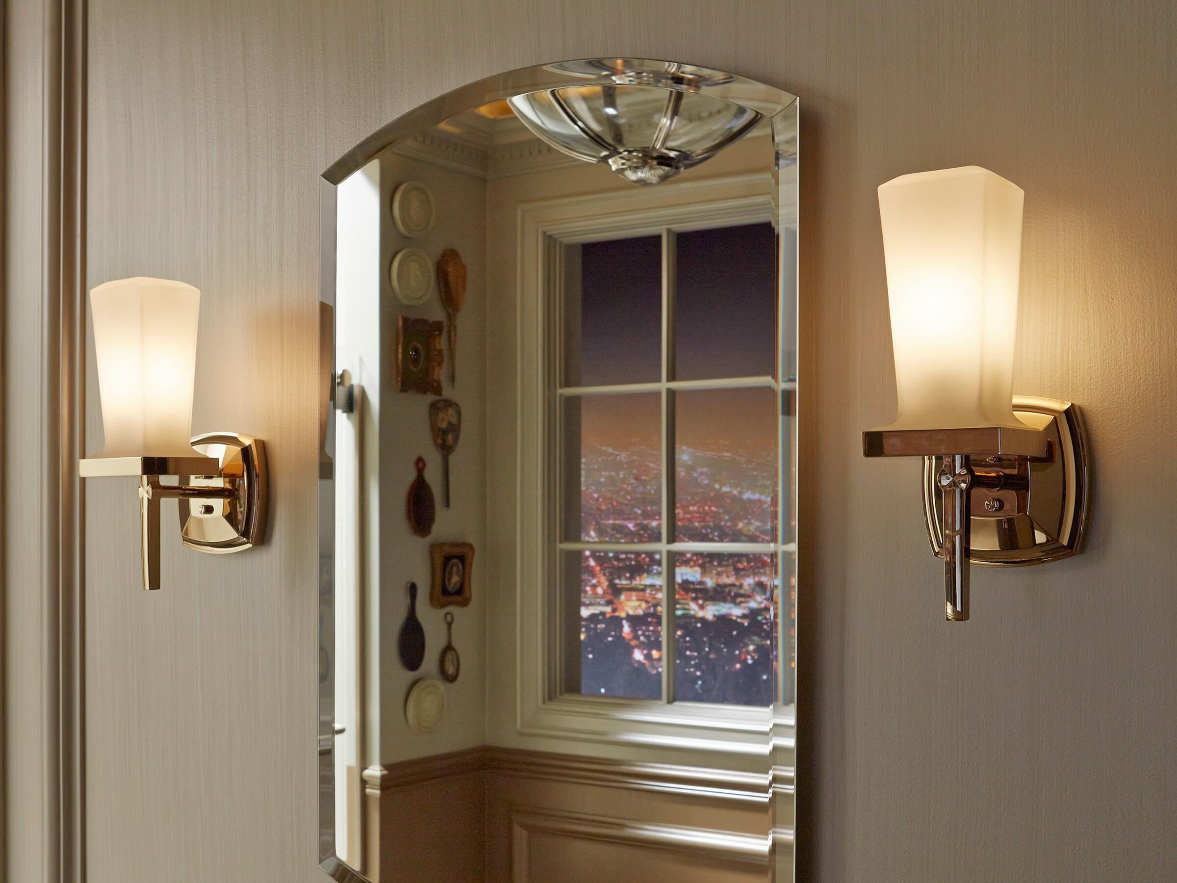 Margaux Elegance Polished Nickel Wall Sconce with Frosted Glass