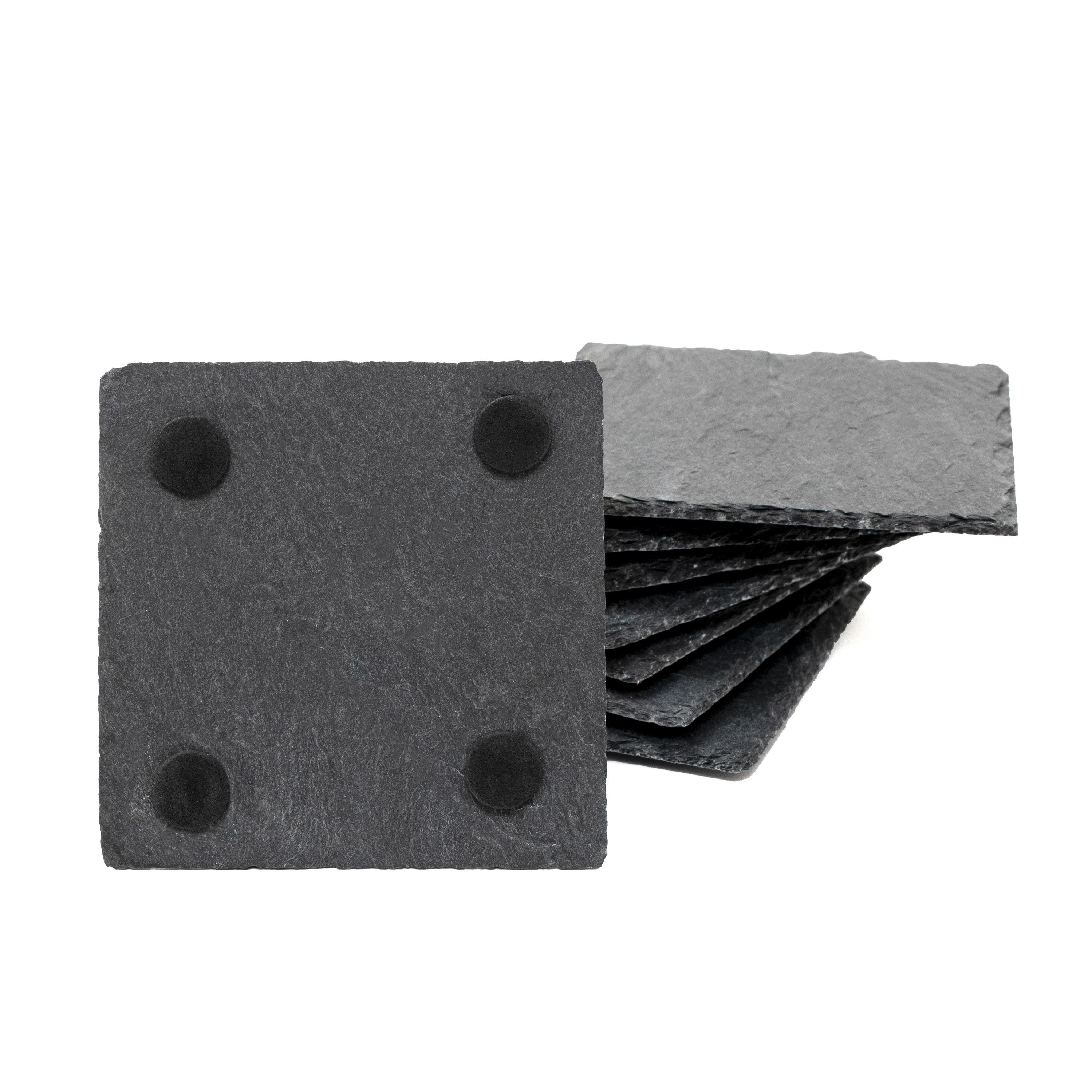 Slate Drink Coasters - Set of 8 - 4" x 4" By Trademark Innovations