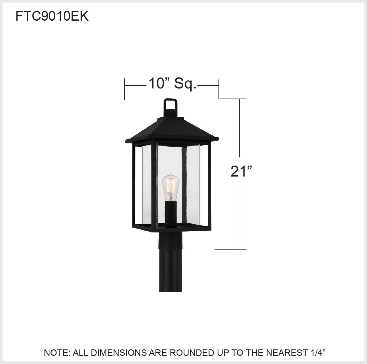 Quoizel Lighting Fletcher 1 - Light Post Light in  Earth Black