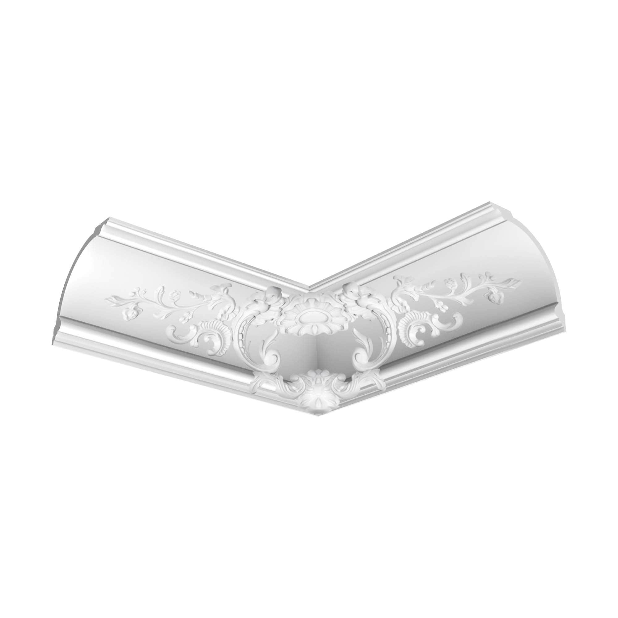 Orac Decor 7-1/4 in x 7-1/4 in x 78-3/4 in Primed White High Density Polyurethane Crown Moulding
