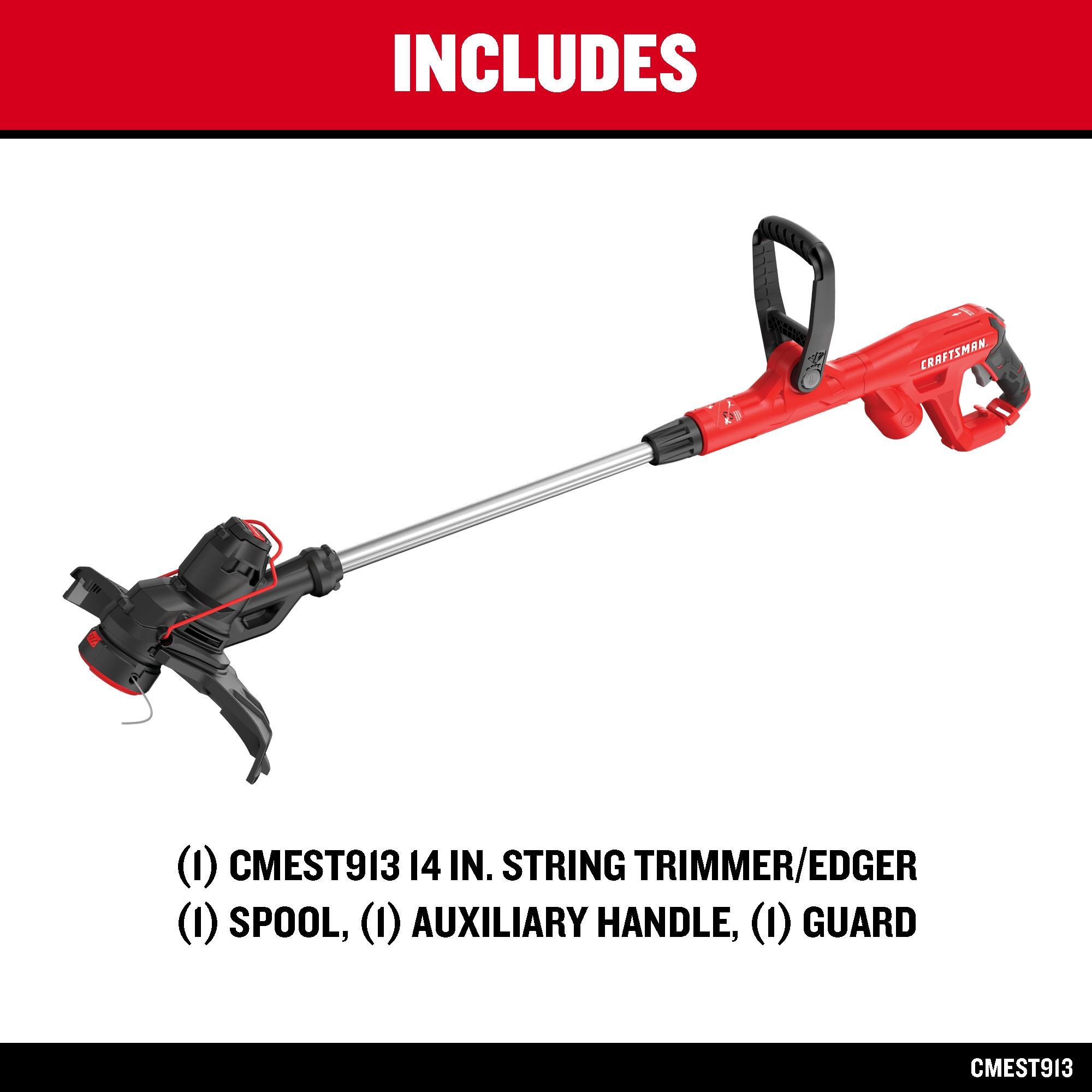 Craftsman Red Electric 14-Inch Straight Shaft String Trimmer