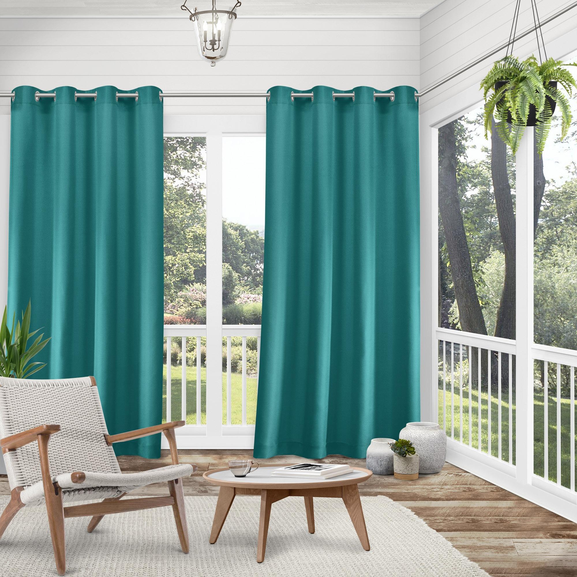Cabana Solid Heavyweight Indoor Outdoor Curtains