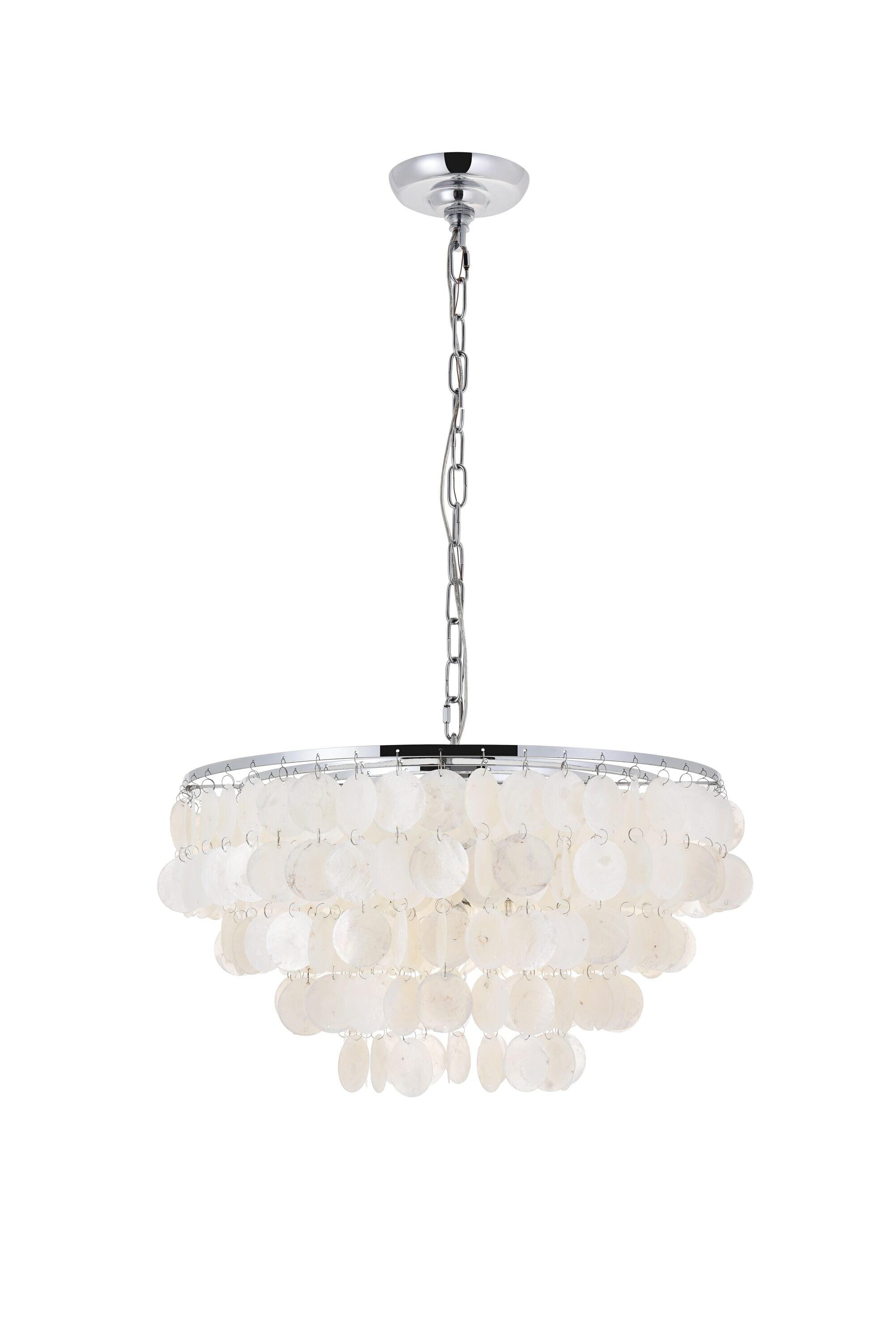 Elegant Lighting Selene 4 light Chrome Pendant