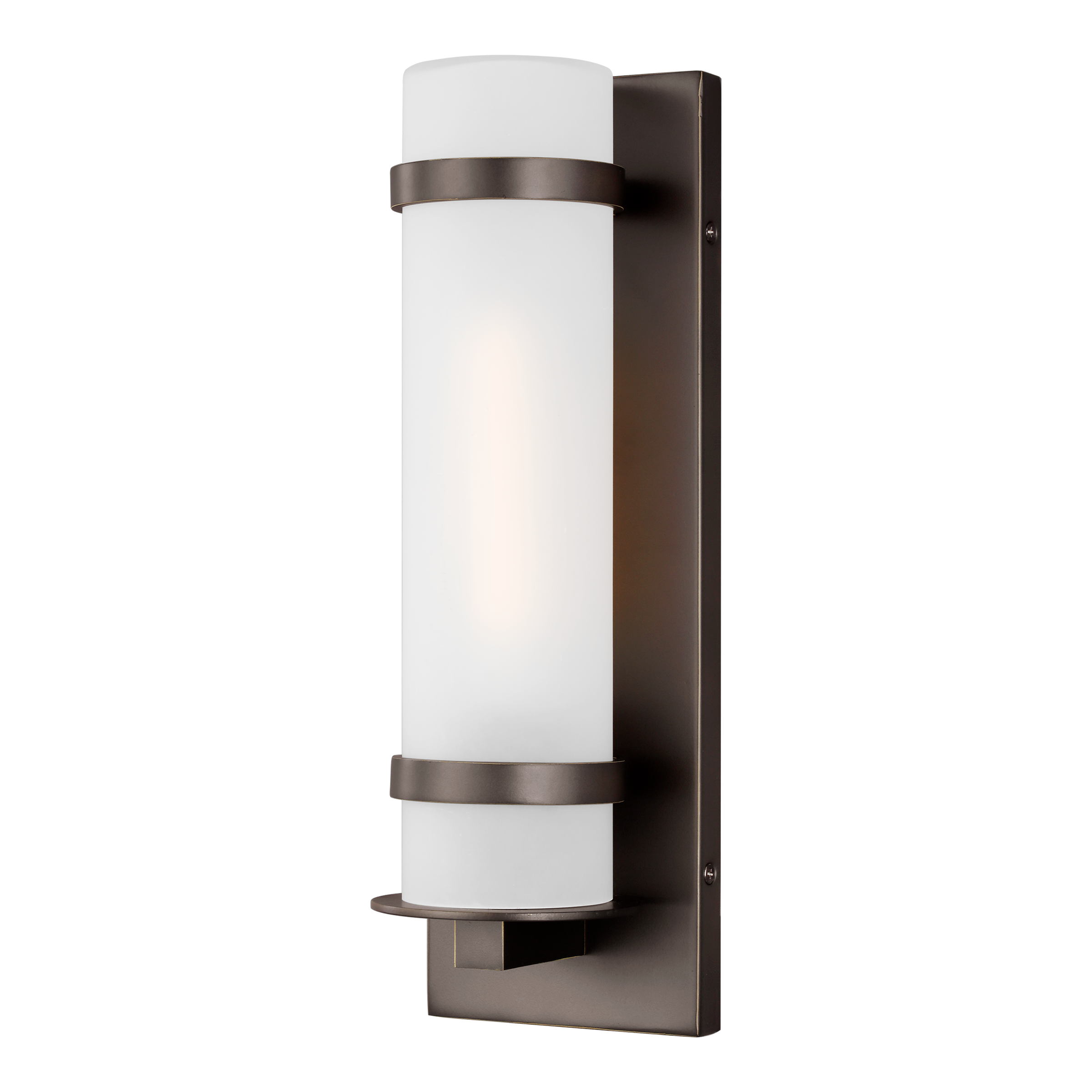 Alban Small 1-Light Antique Bronze Outdoor Wall Mount Cylinder