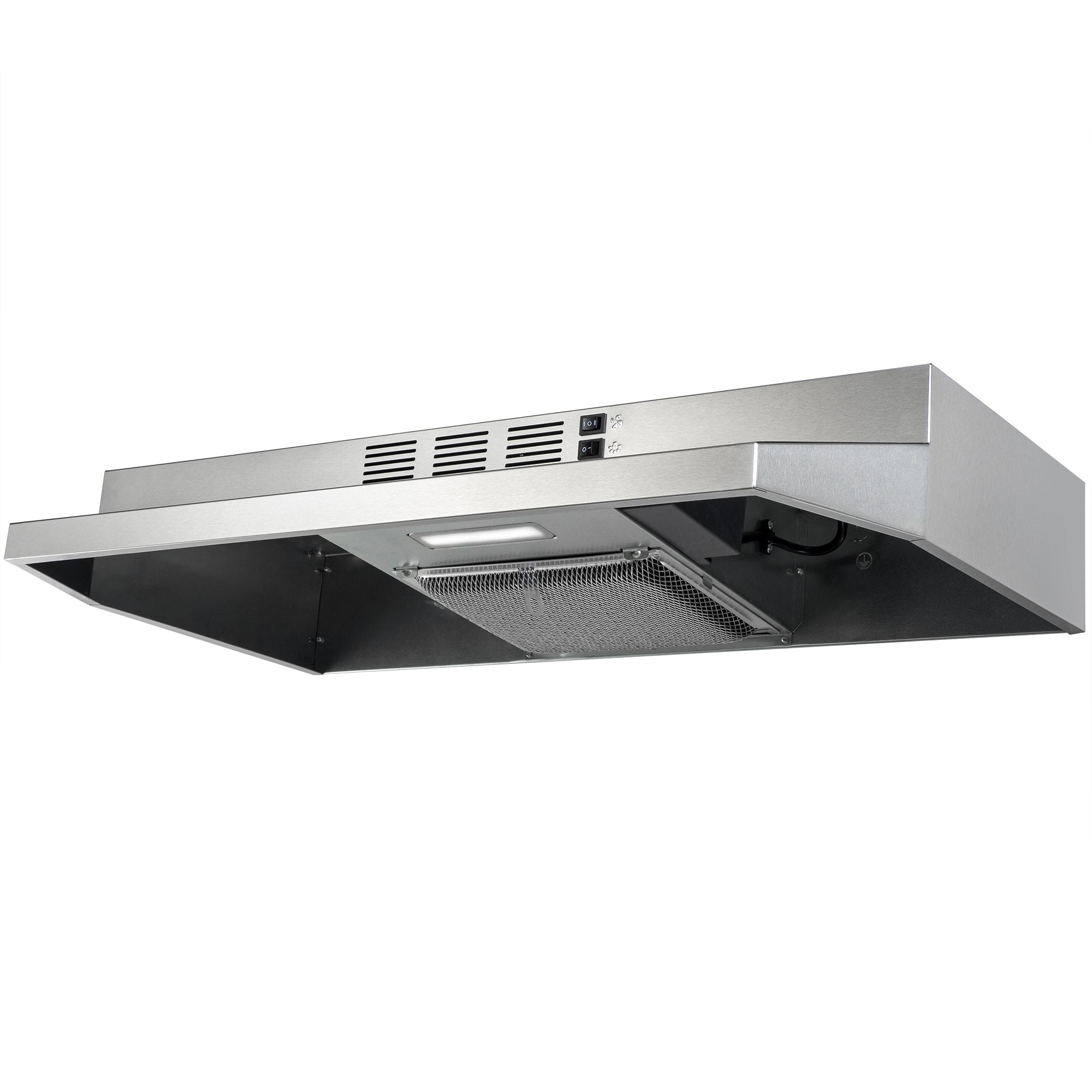 30-in Convertible Under Cabinet Range Hood 176CFM with Charcoal Filter in Stainless Steel