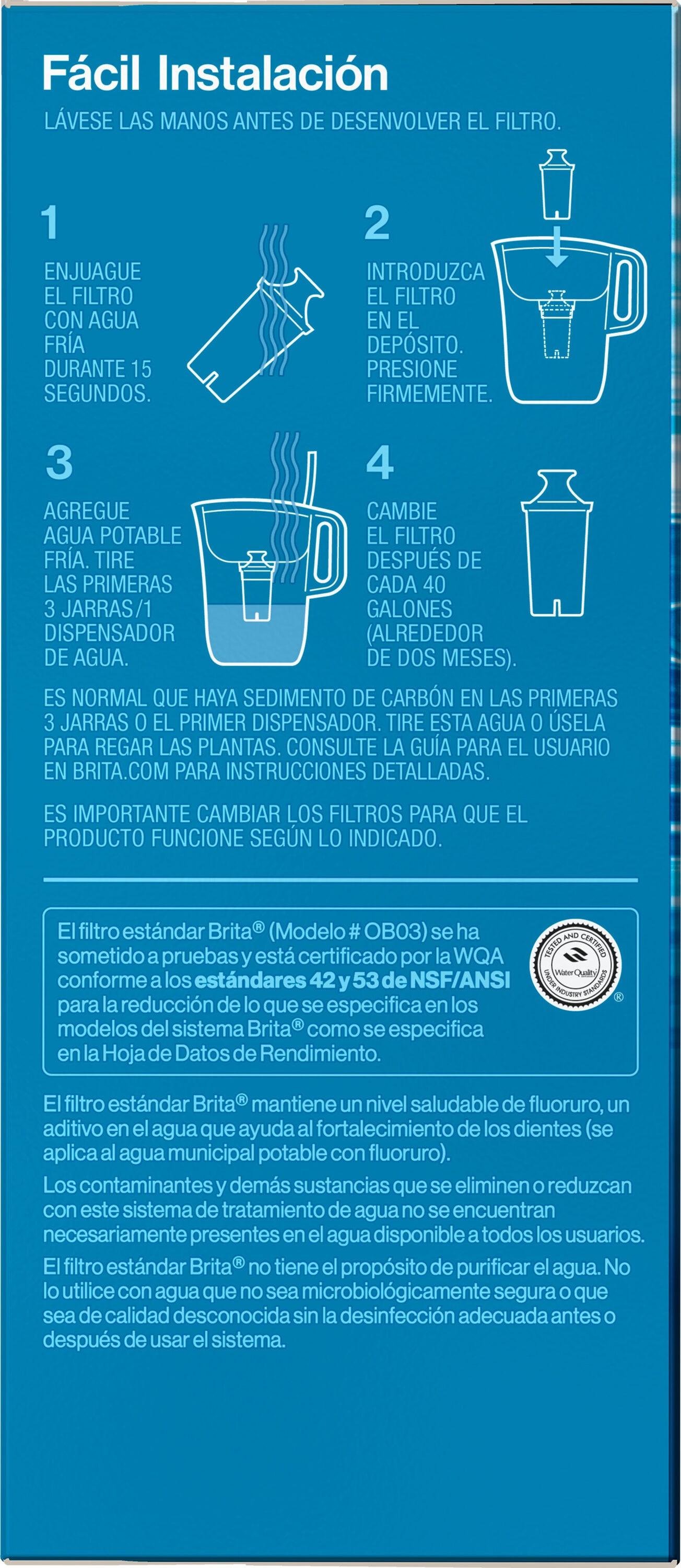 Brita Refillable Product Solutions Advanced Replacement Water Filter for Pitchers: Reduces Odors, Filters Chlorine & Heavy Metals