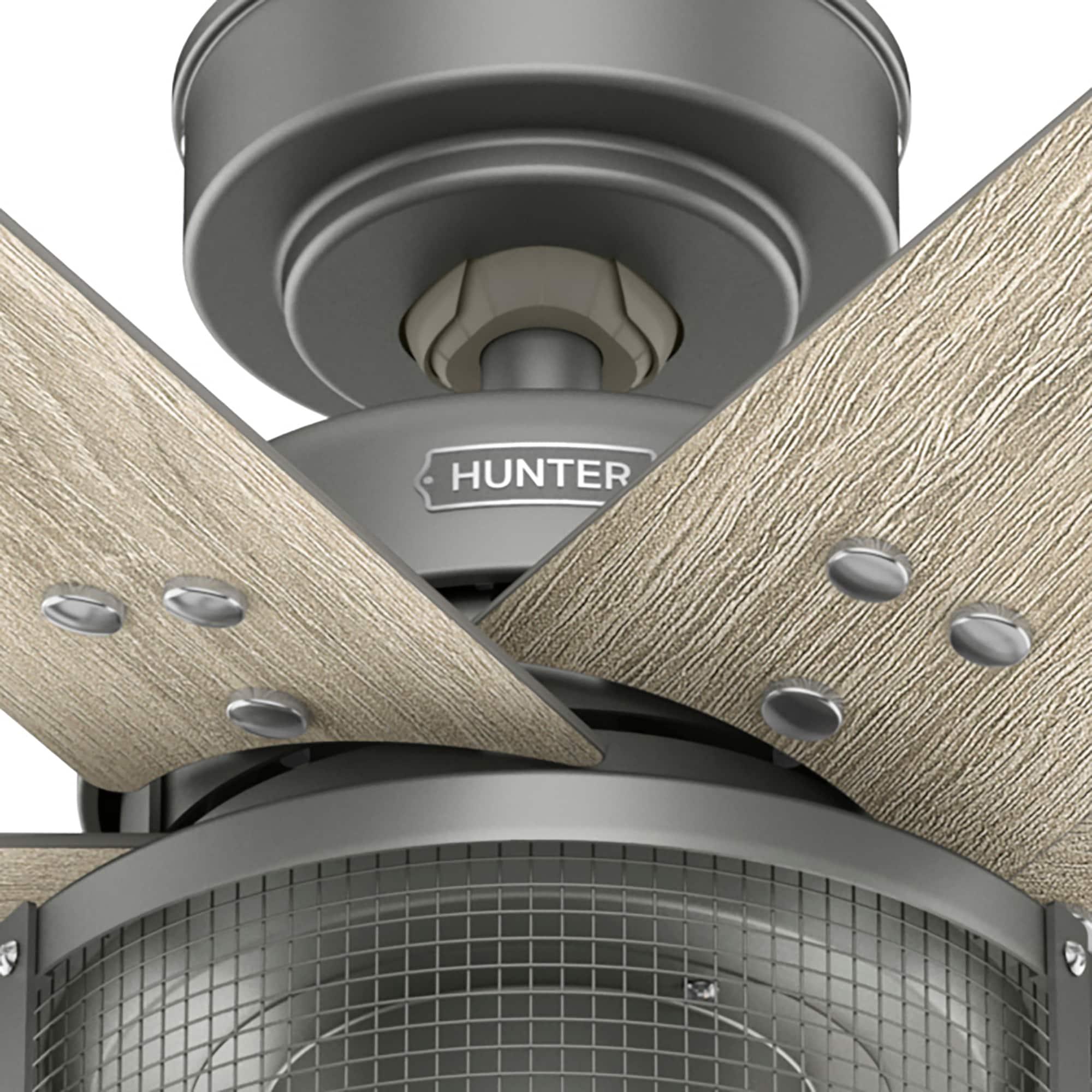 52" Houston 6 - Blade Ceiling Fan With LED Light Kit And Handheld Remote