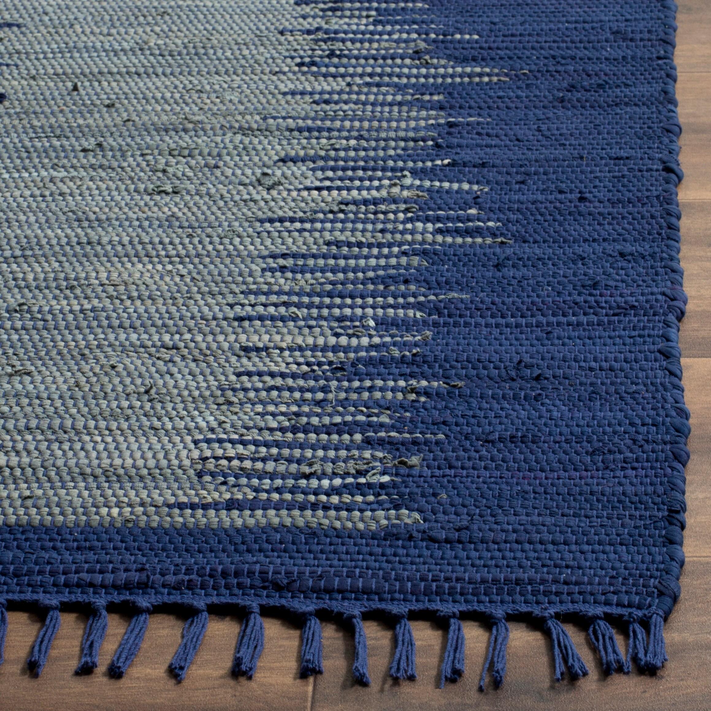 Cayman Hand Woven Cotton Abstract Rug