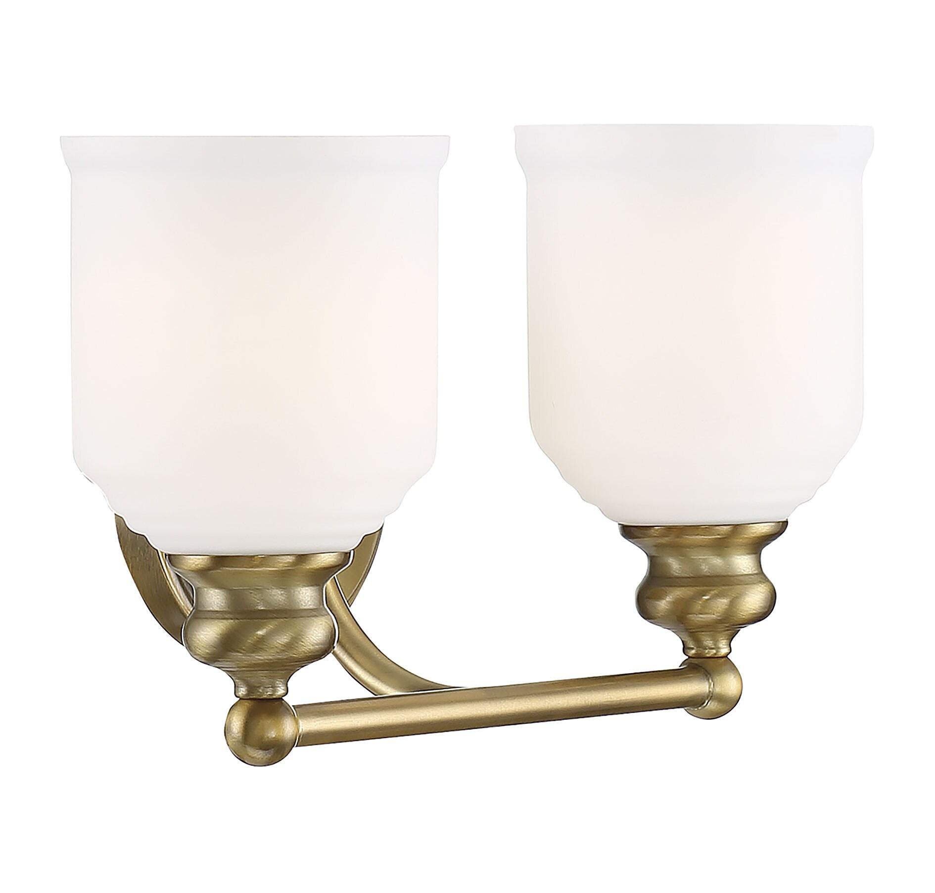 Savoy House Melrose 2 - Light Vanity in  Warm Brass