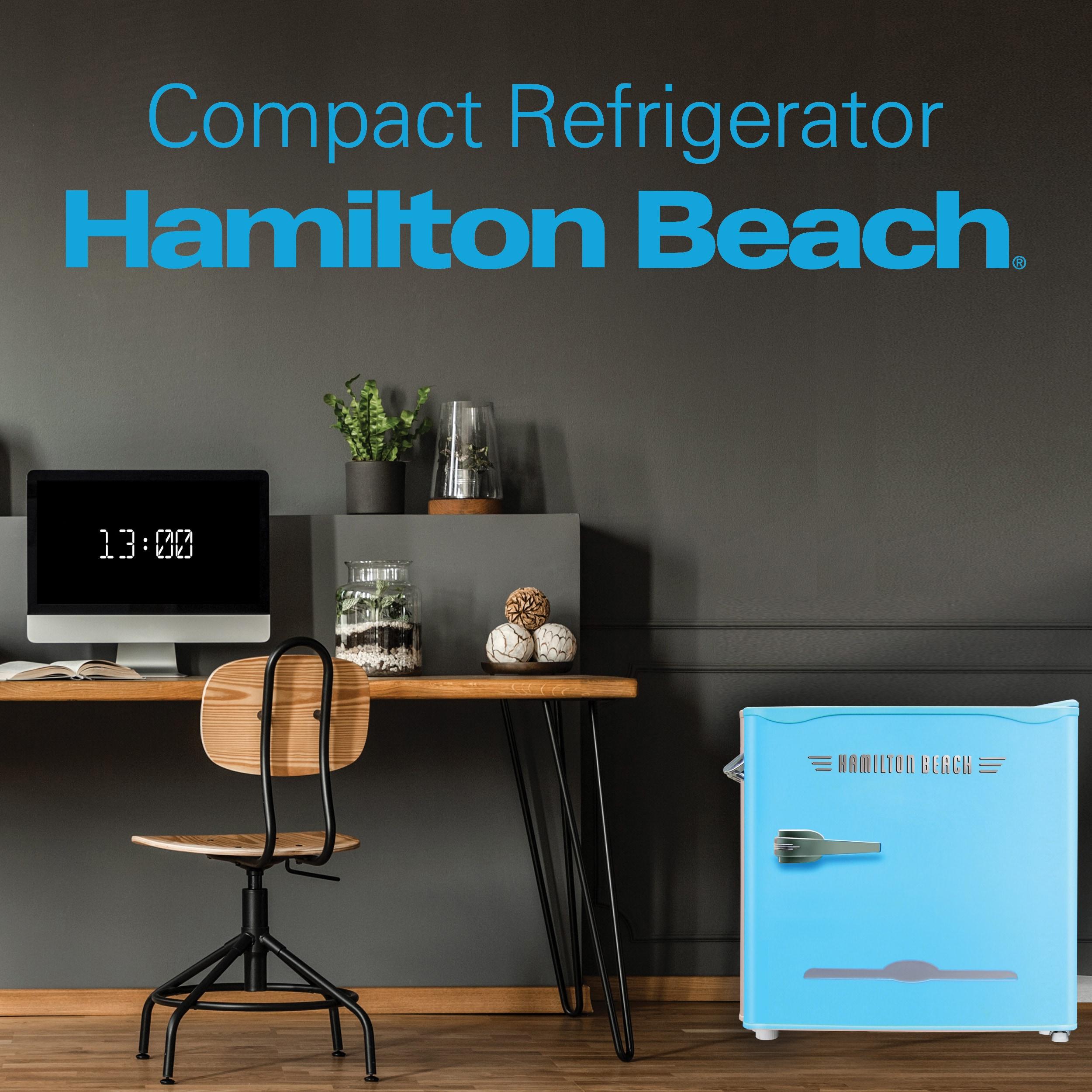 Hamilton Beach, 1.6 cu. ft. Retro Bar Fridge with Side Bottle Opener, Blue