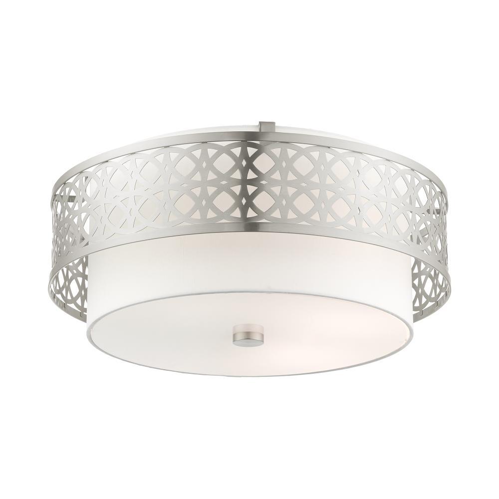 Livex Lighting Calinda 4 - Light Semi-Flush Mount in  Brushed Nickel