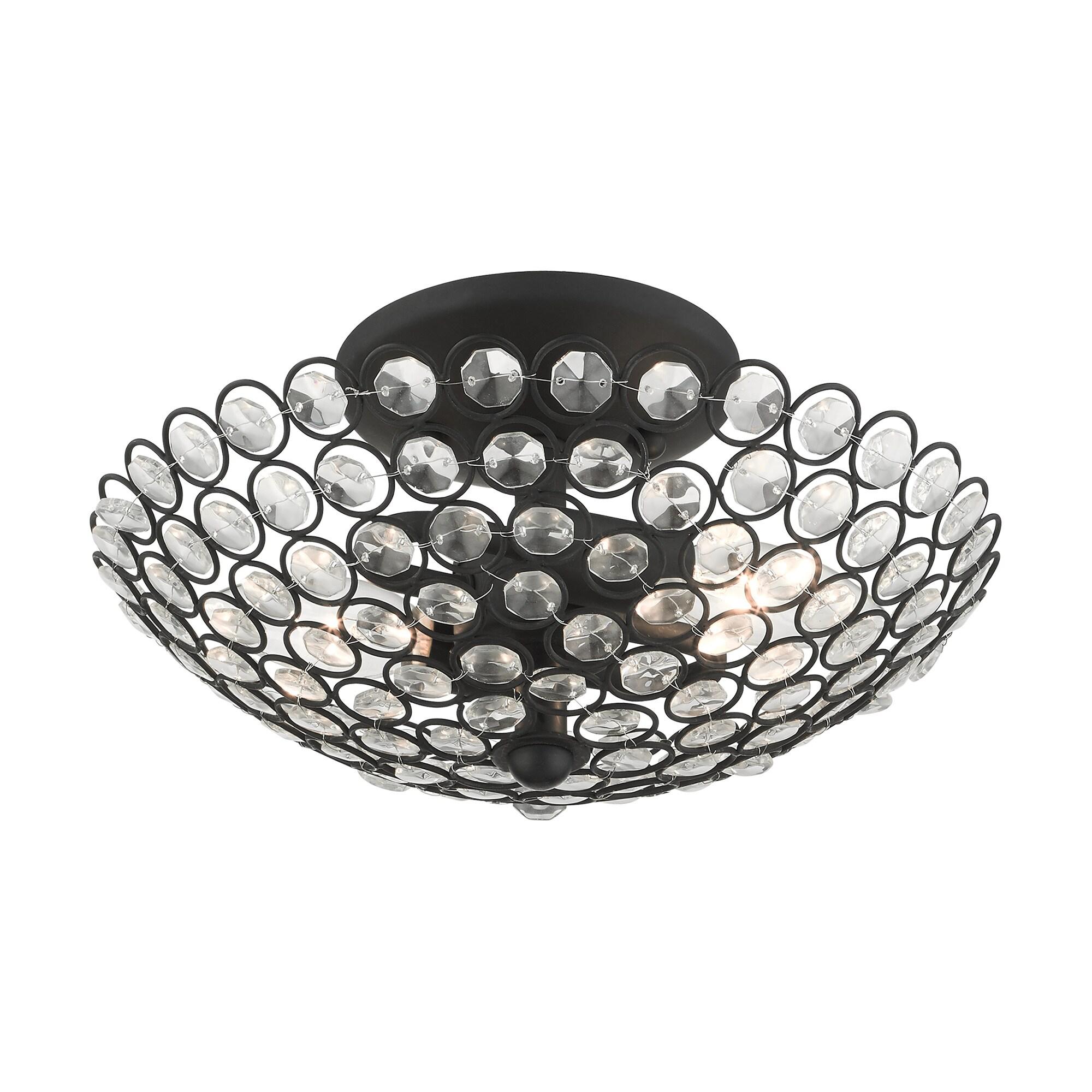 Livex Lighting - Cassandra - 2 Light Semi-Flush Mount in Glam Style - 11 Inches