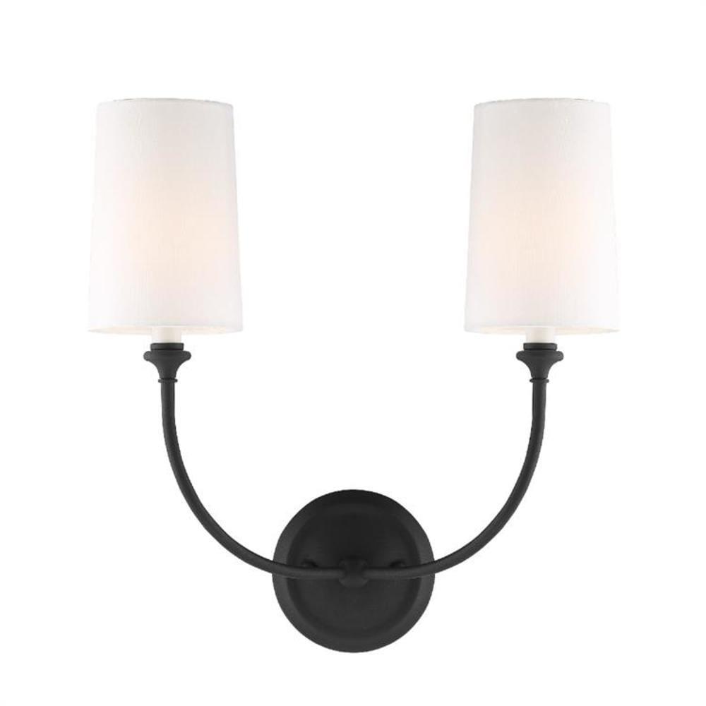 Crystorama Lighting Sylvan 2 - Light Sconce in  Black Forged
