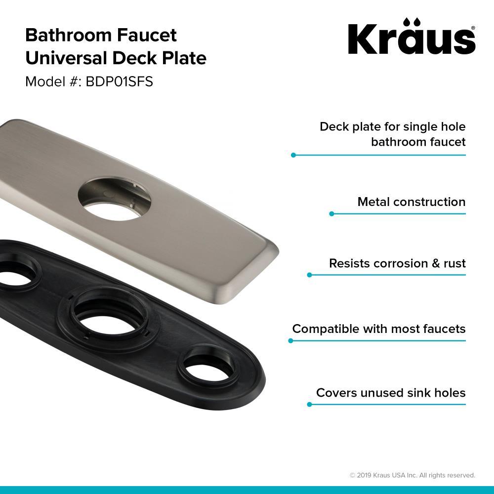 Spot Free Stainless Steel Bathroom Faucet Deck Plate