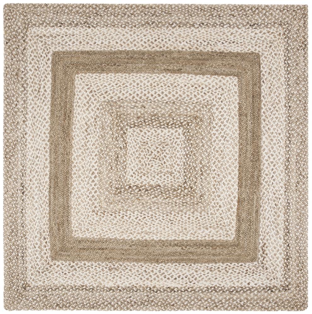 Natural Fiber NF884 Hand Woven Indoor Area Rug - Grey/Ivory - 6'x6' - Safavieh
