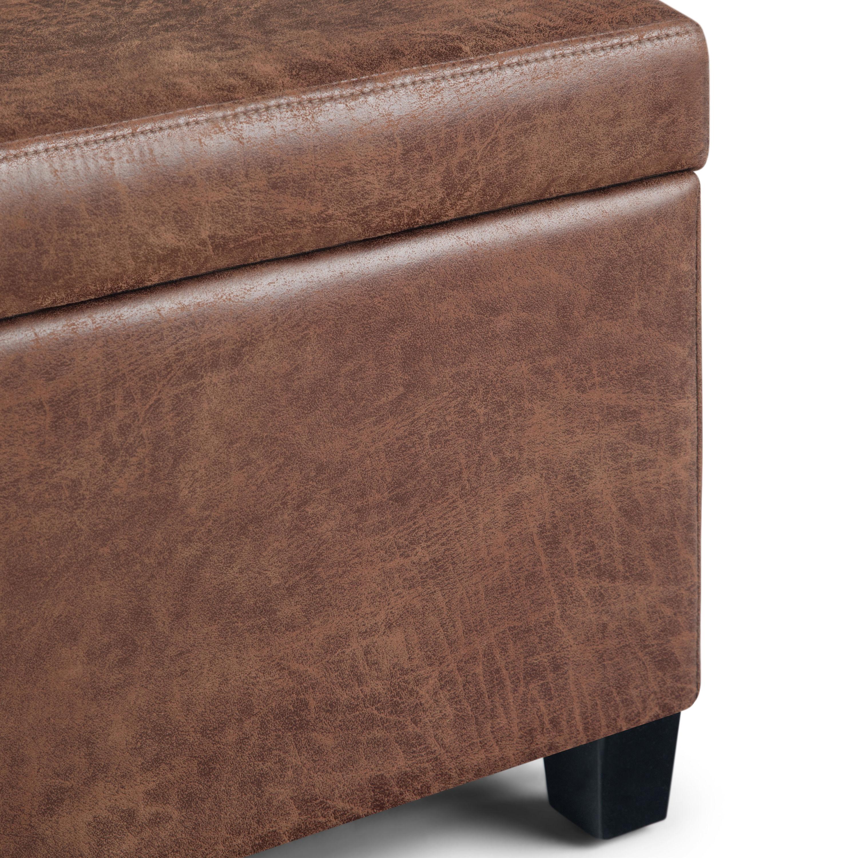 Avalon Faux Leather Ottoman