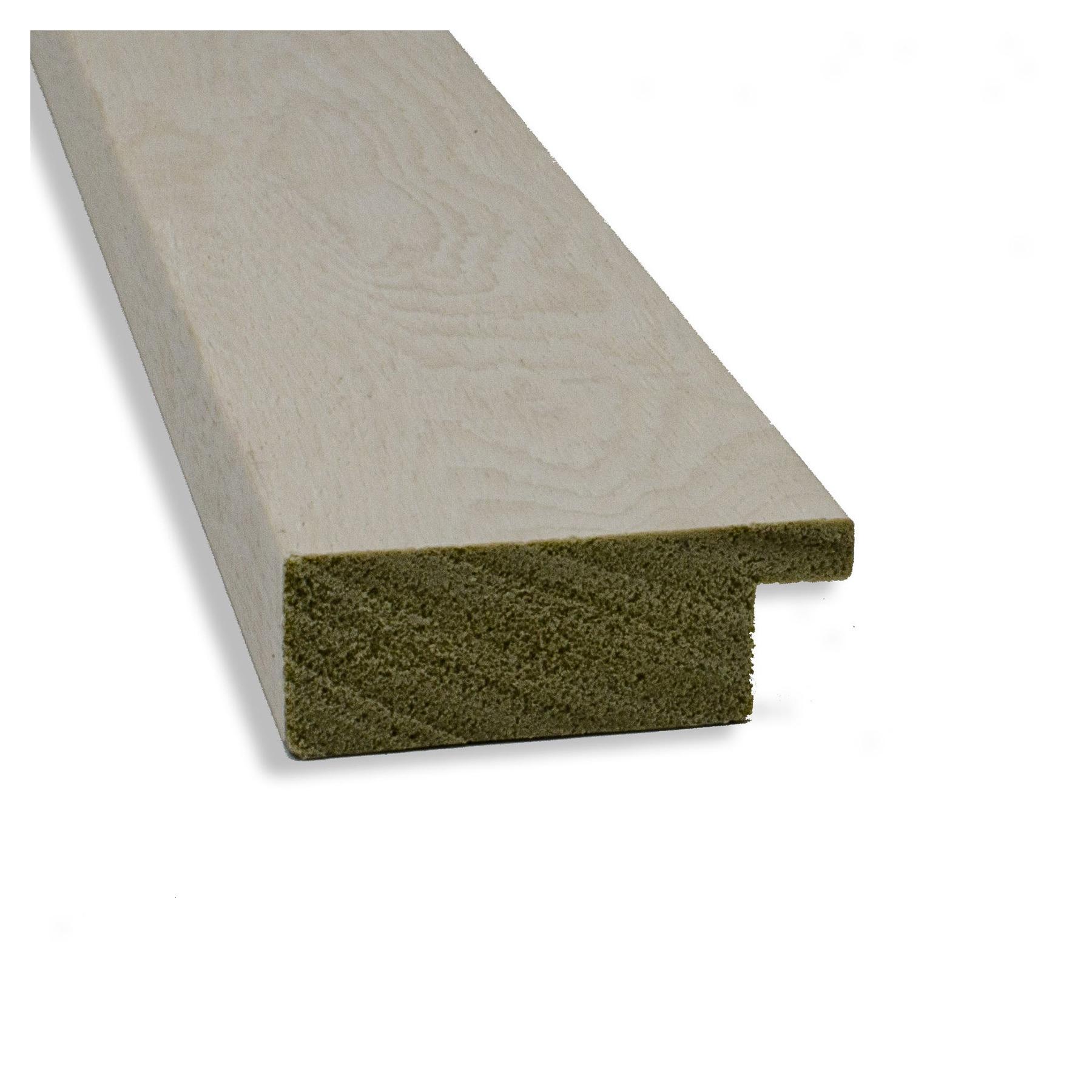 39" x 27" Rustic Plank White Framed Bathroom Vanity Wall Mirror - Amanti Art: Wall Mounted, Includes Hardware