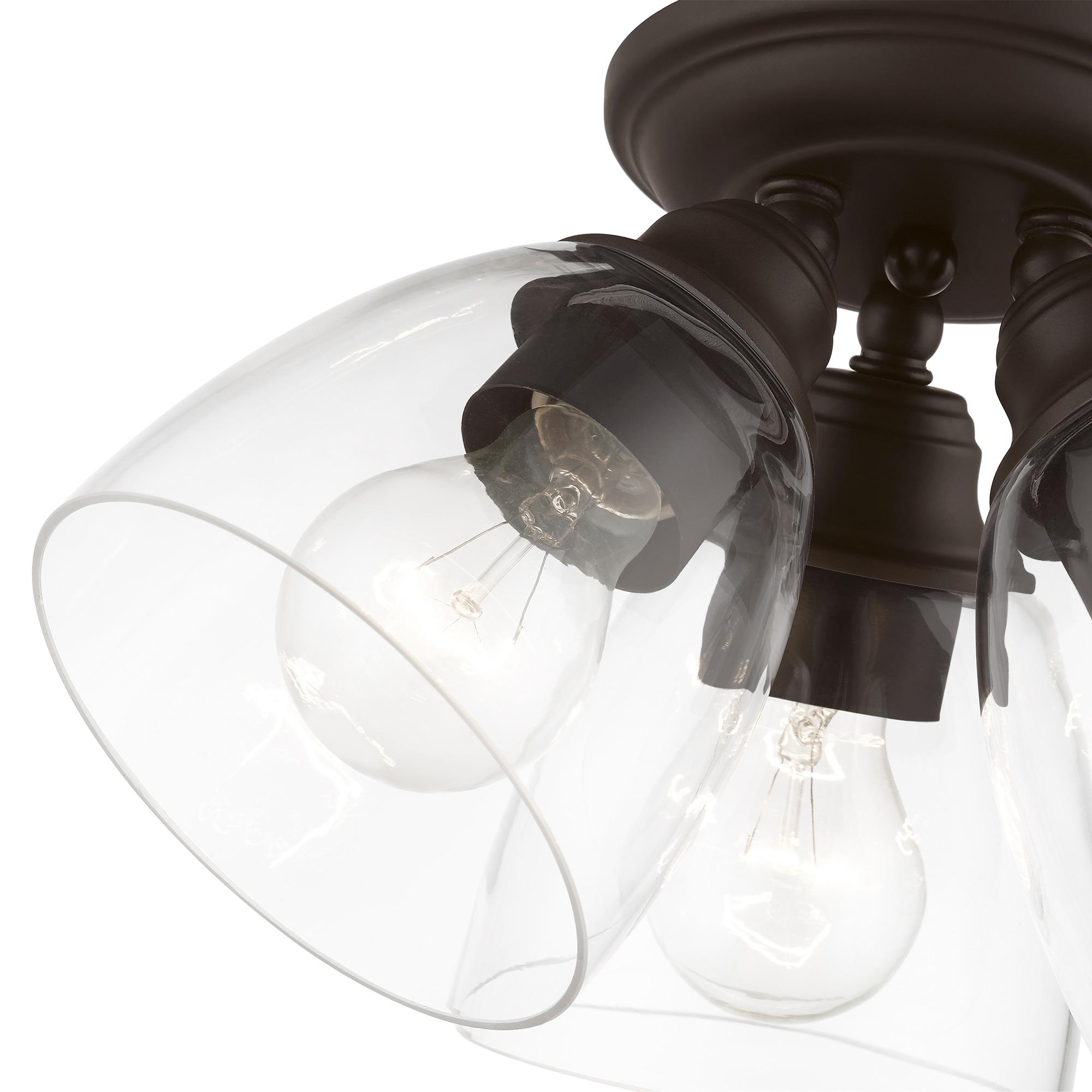 Livex Lighting Montgomery 3 - Light Flush Mount in  Bronze