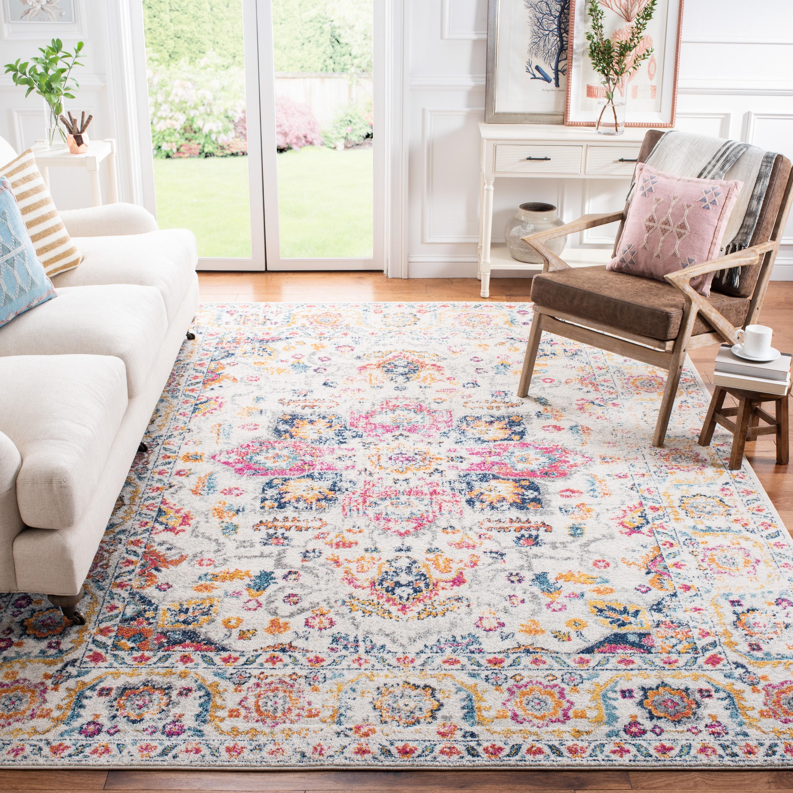SAFAVIEH Madison Katina Traditional Area Rug, Fuchsia/Ivory, 12' x 15'