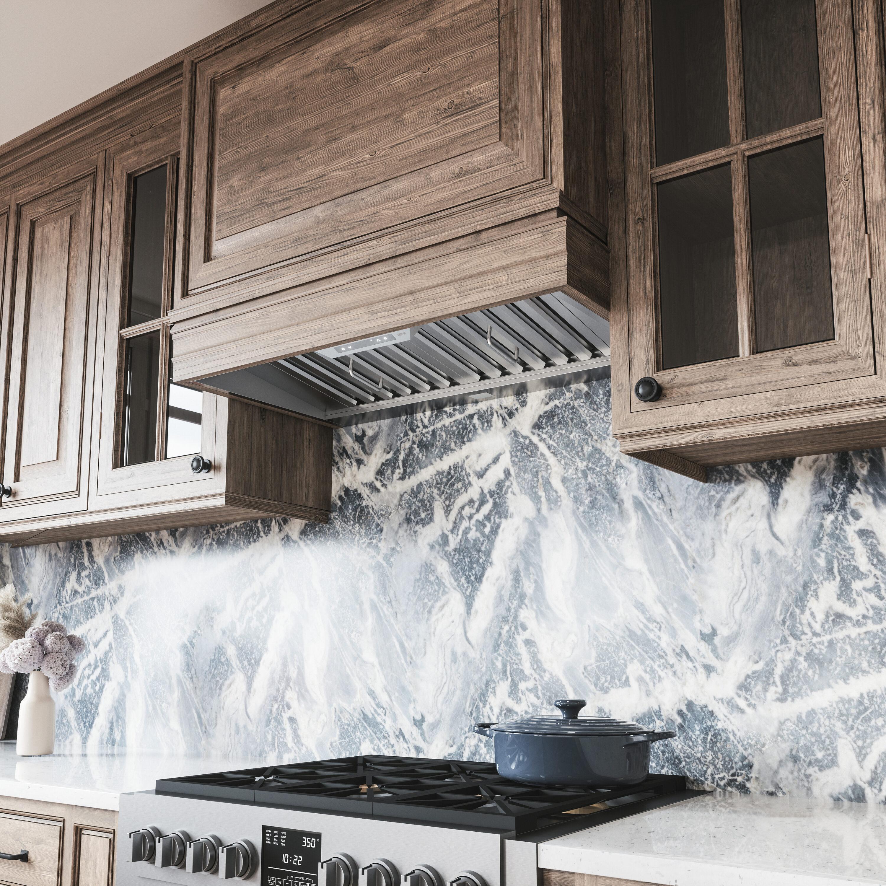 Zephyr Monsoon Connect 48" 700 CFM Insert Mount Range Hood with LED Light in Stainless Steel