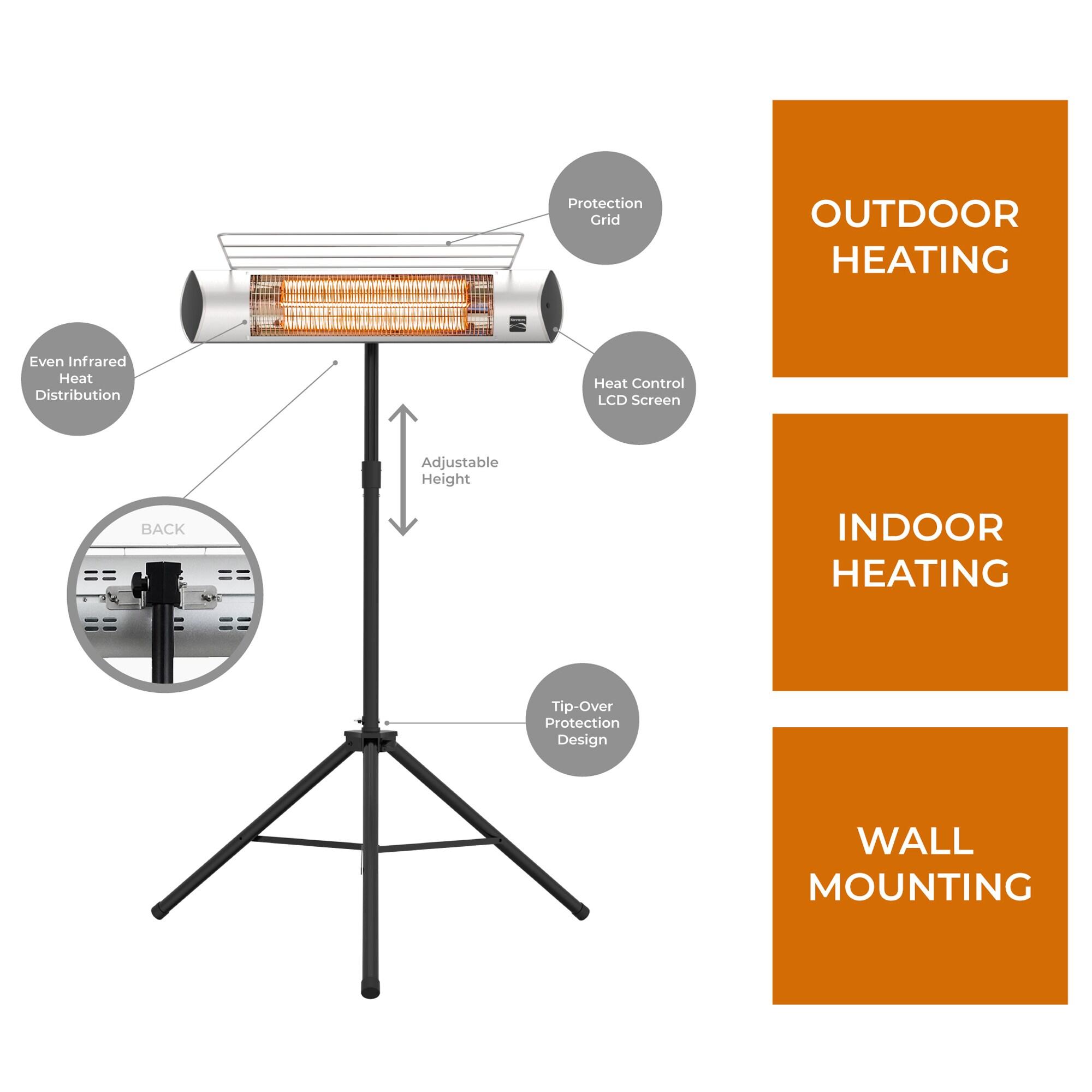 Kenmore Electric Patio Heater with Tripod and Remote