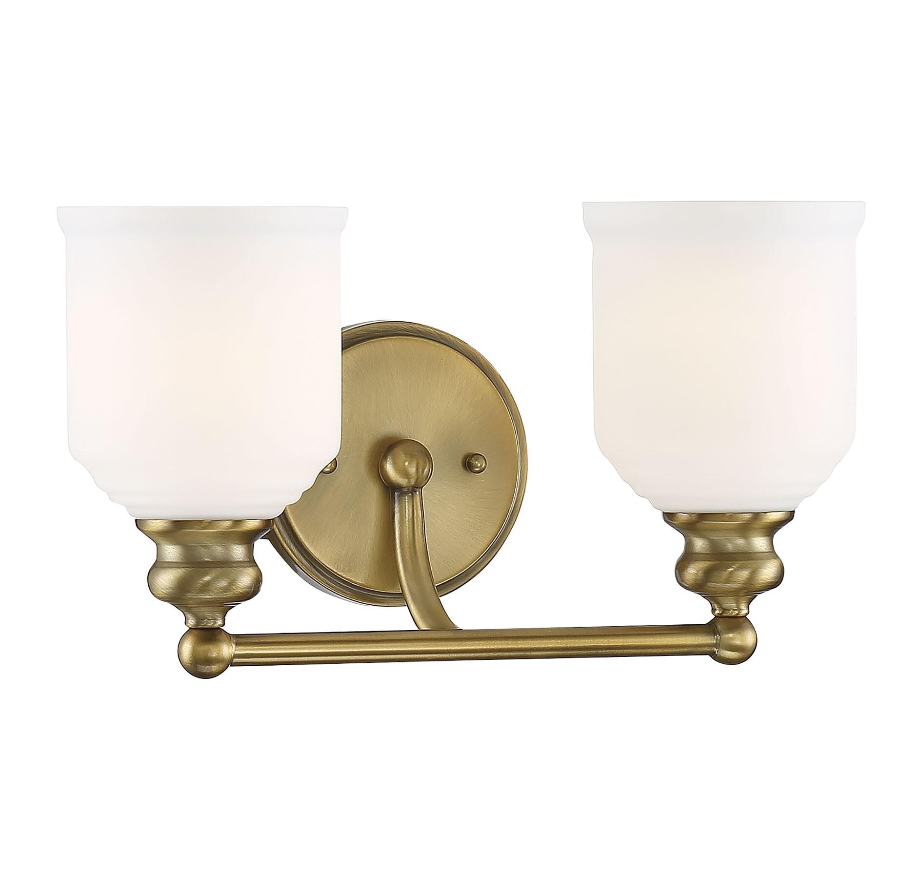 Savoy House Melrose 2 - Light Vanity in  Warm Brass