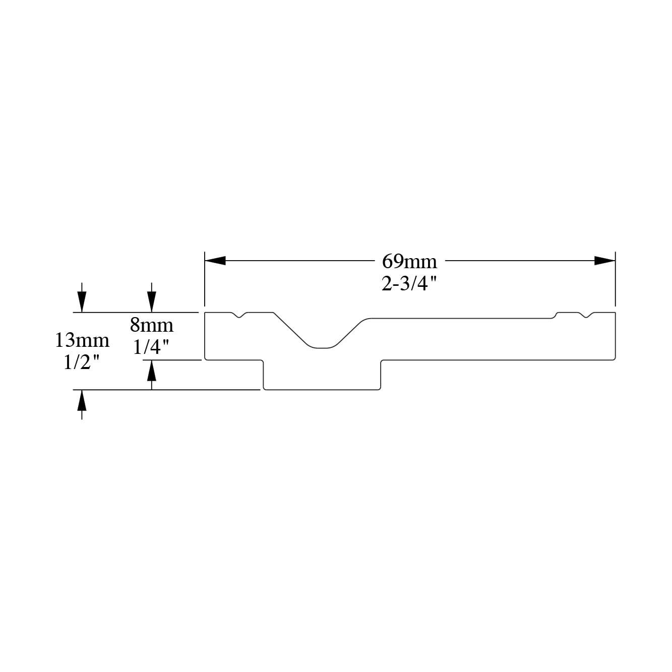 2-3/4 in x 1/2 in x 78-3/4 in Primed White Plain Polystyrene Crown Moulding (Set of 5)