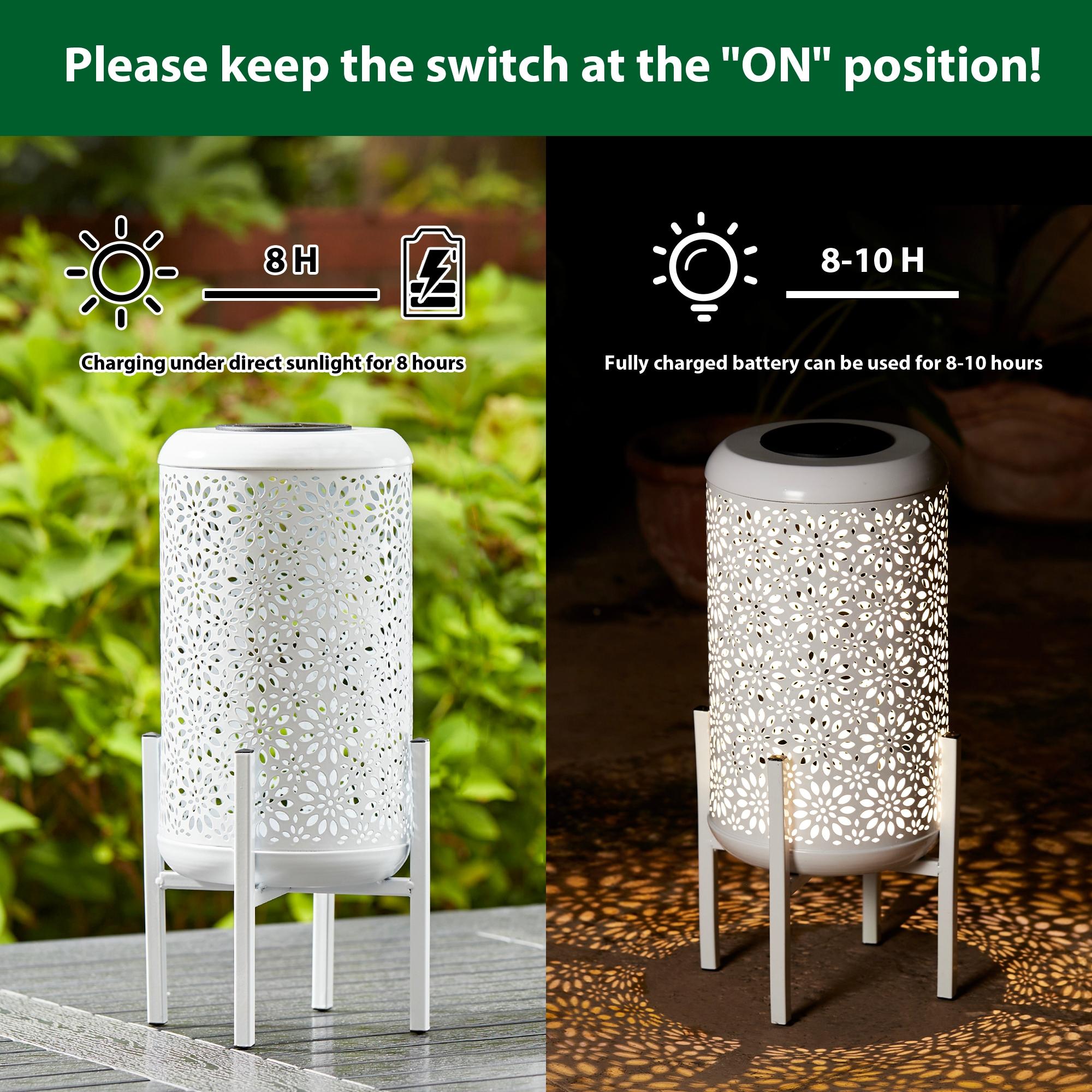 14.25'' Solar Powered LED Outdoor Lantern