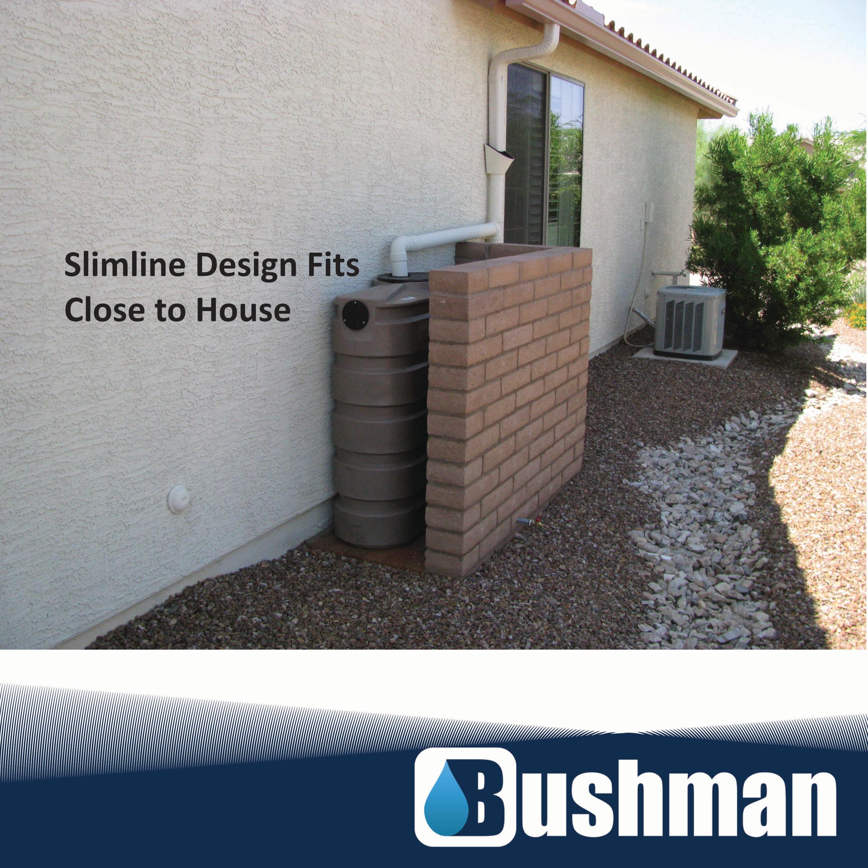 Bushman 265-Gallons Plastic Brown Water Storage Tank