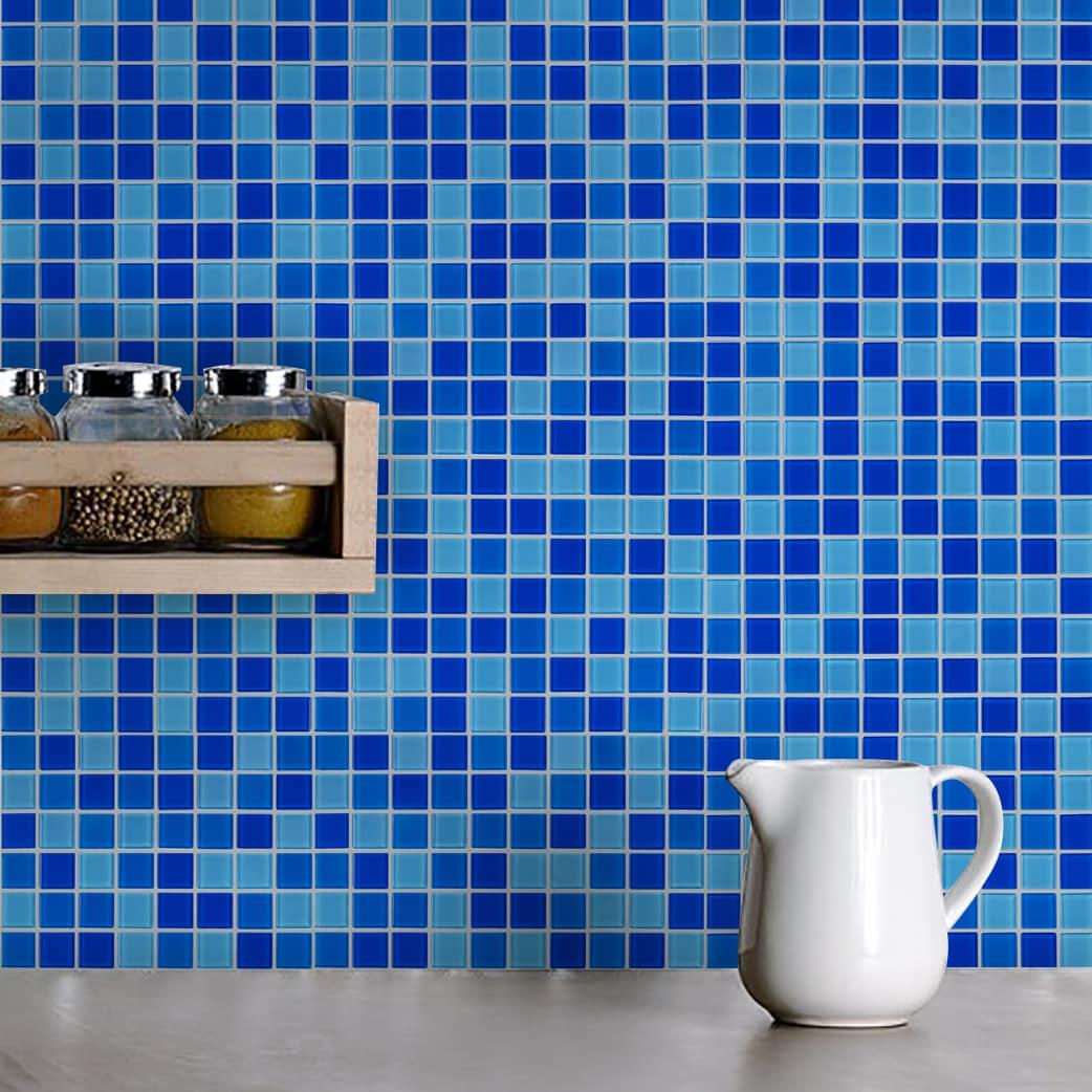 WS Tiles® 1" x 1" Straight Edge Glass Mosaic Tile