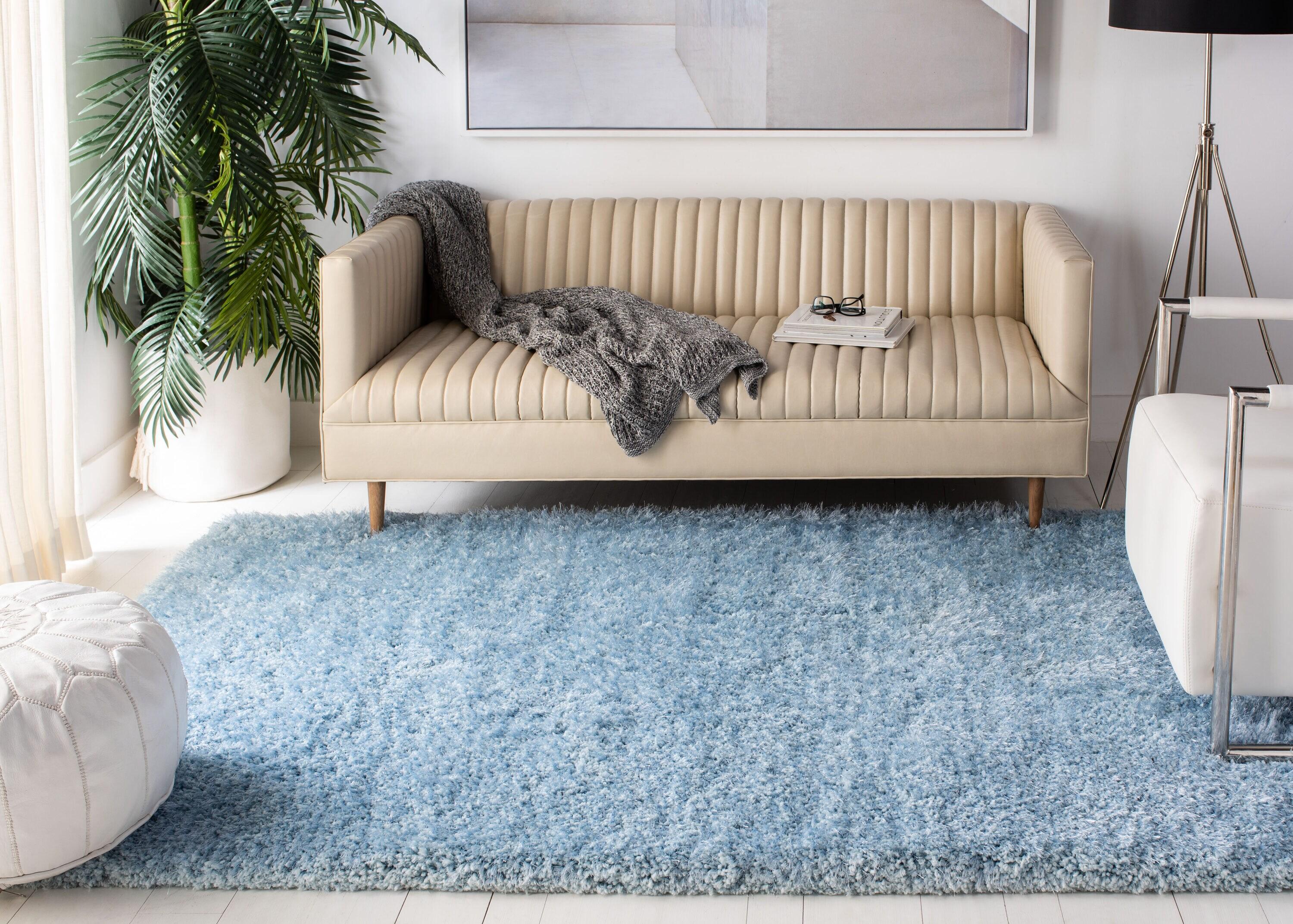 Supreme Shag SGS621 Hand Tufted Area Rug - Light Blue - 8'x10' - Safavieh.