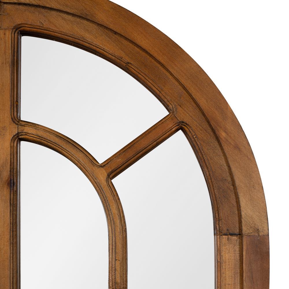 22" x 38" Boldmere Arch Wall Mirror Brown - Kate & Laurel All Things Decor: Farmhouse Theme, No Assembly Required