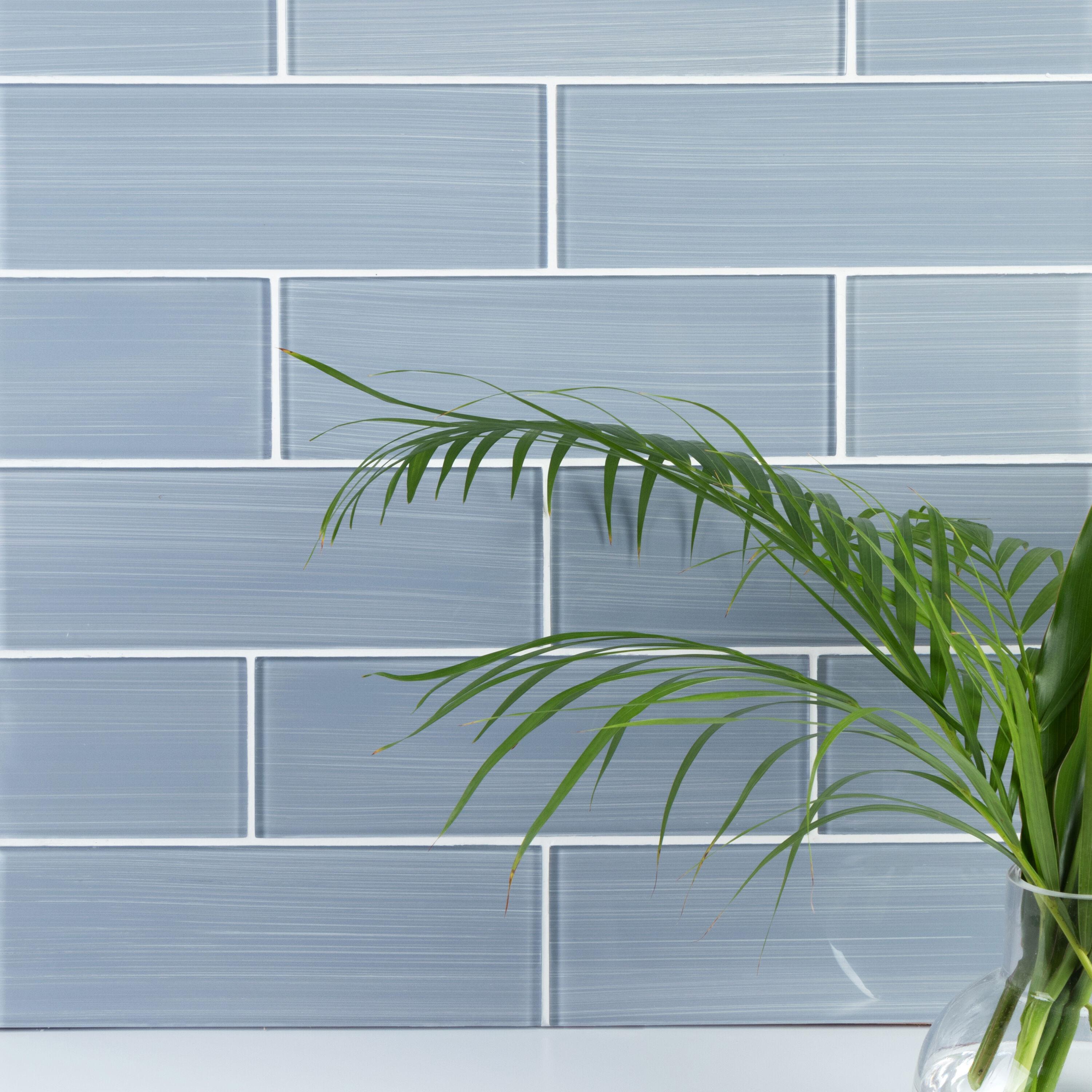 Premium Hand Painted 4" x 12" Straight Edge Glass Subway Tile