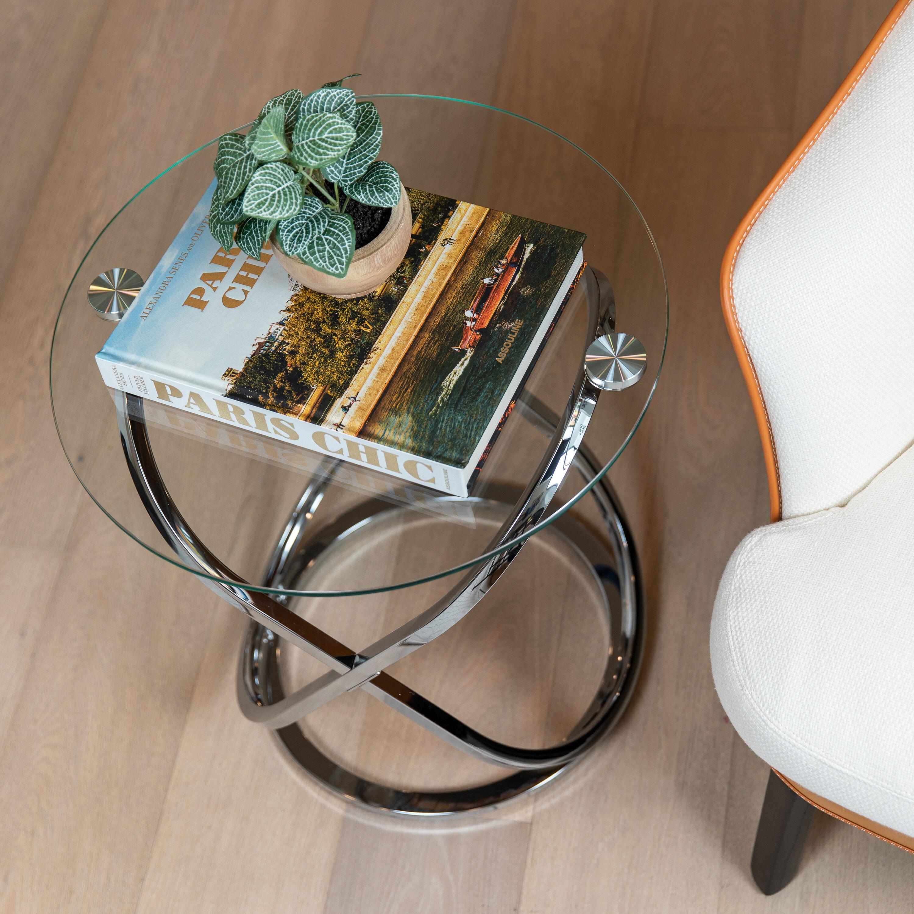 Etta Avenue™ Dimitri Glass Top End Table