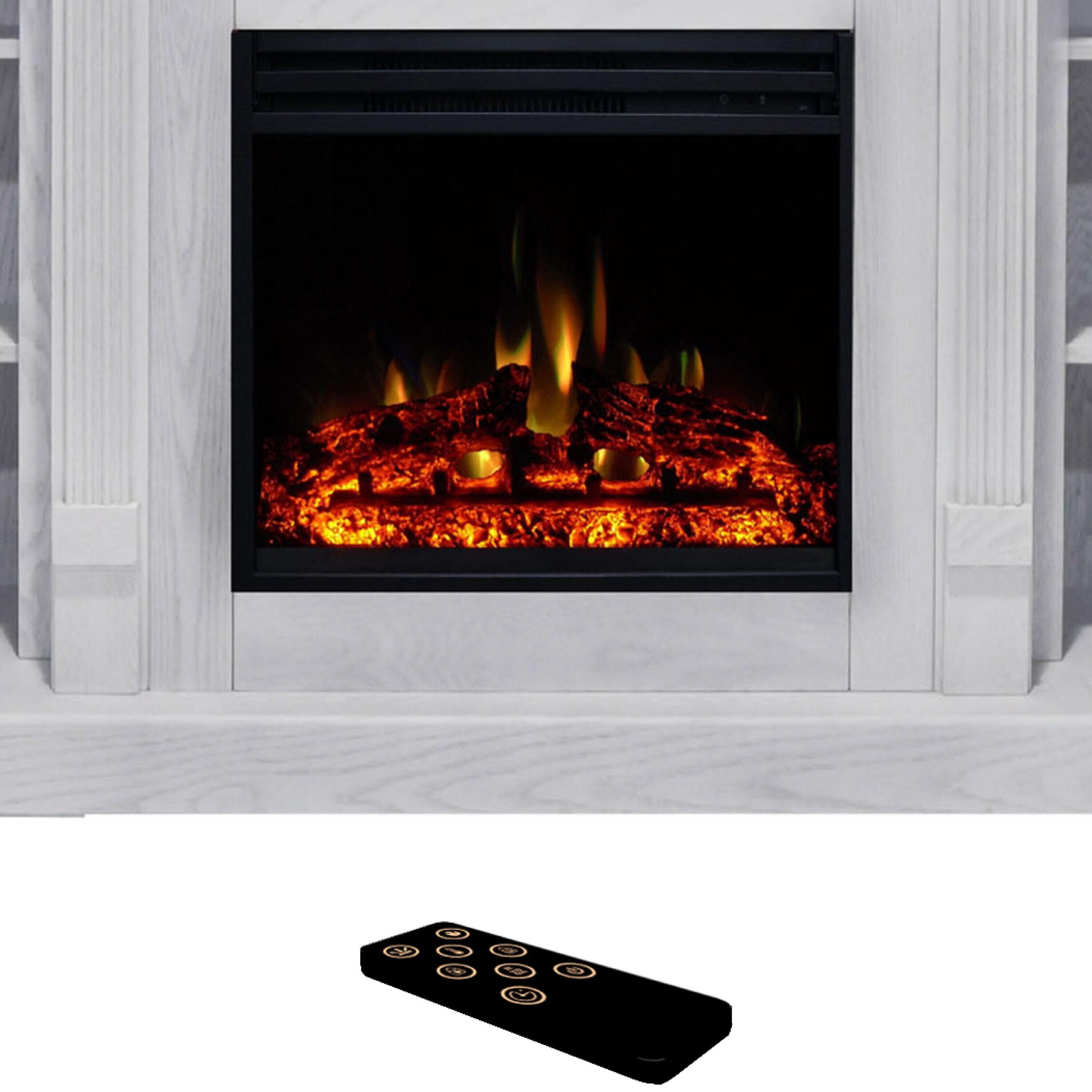 Cambridge Sanoma Freestanding Electric Fireplace Heater with Traditional Mantel, Timer, Remote Control