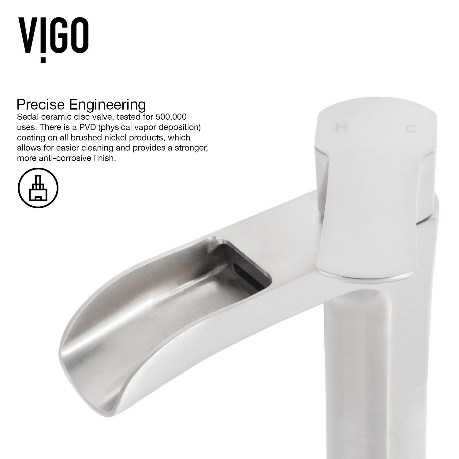 Niko 11" H Single Handle Vessel Sink Bathroom Faucetwith Pop-up Drain