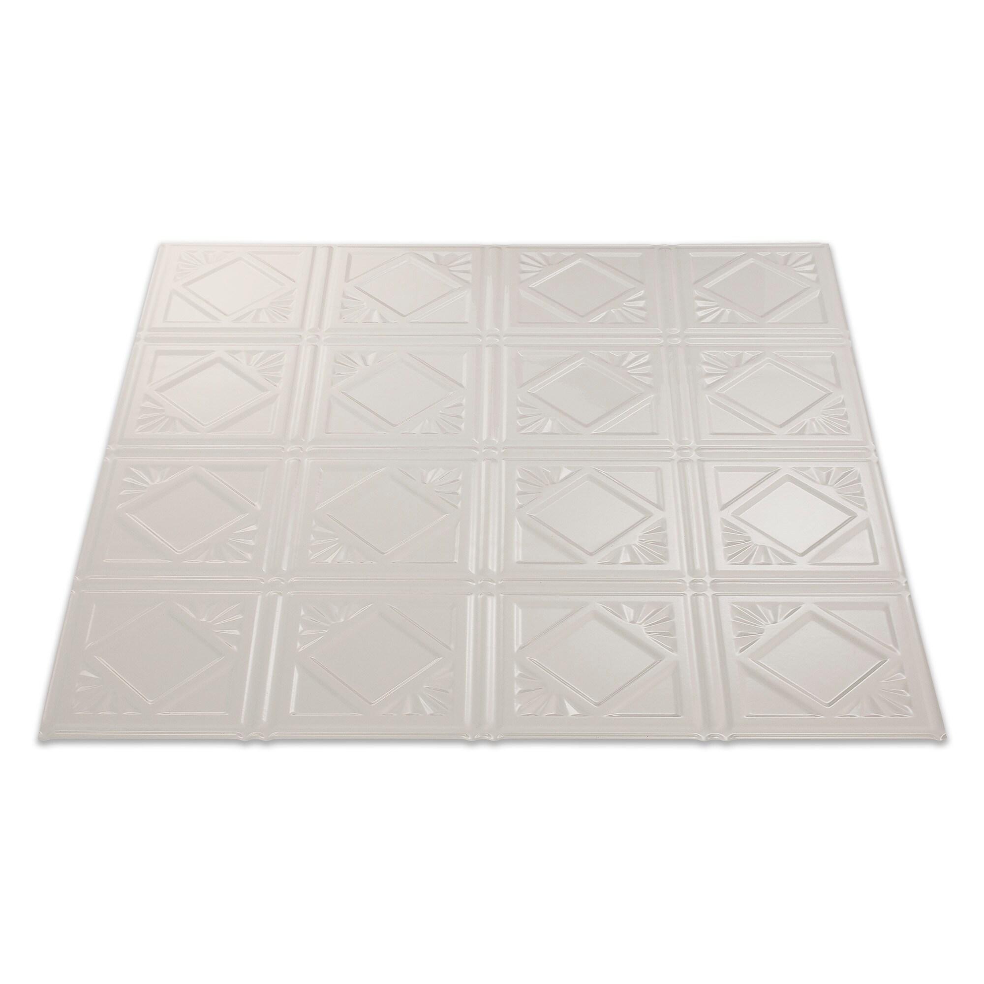 Traditional 24'' L x 24'' W Textured Vinyl Drop-In Ceiling Tile