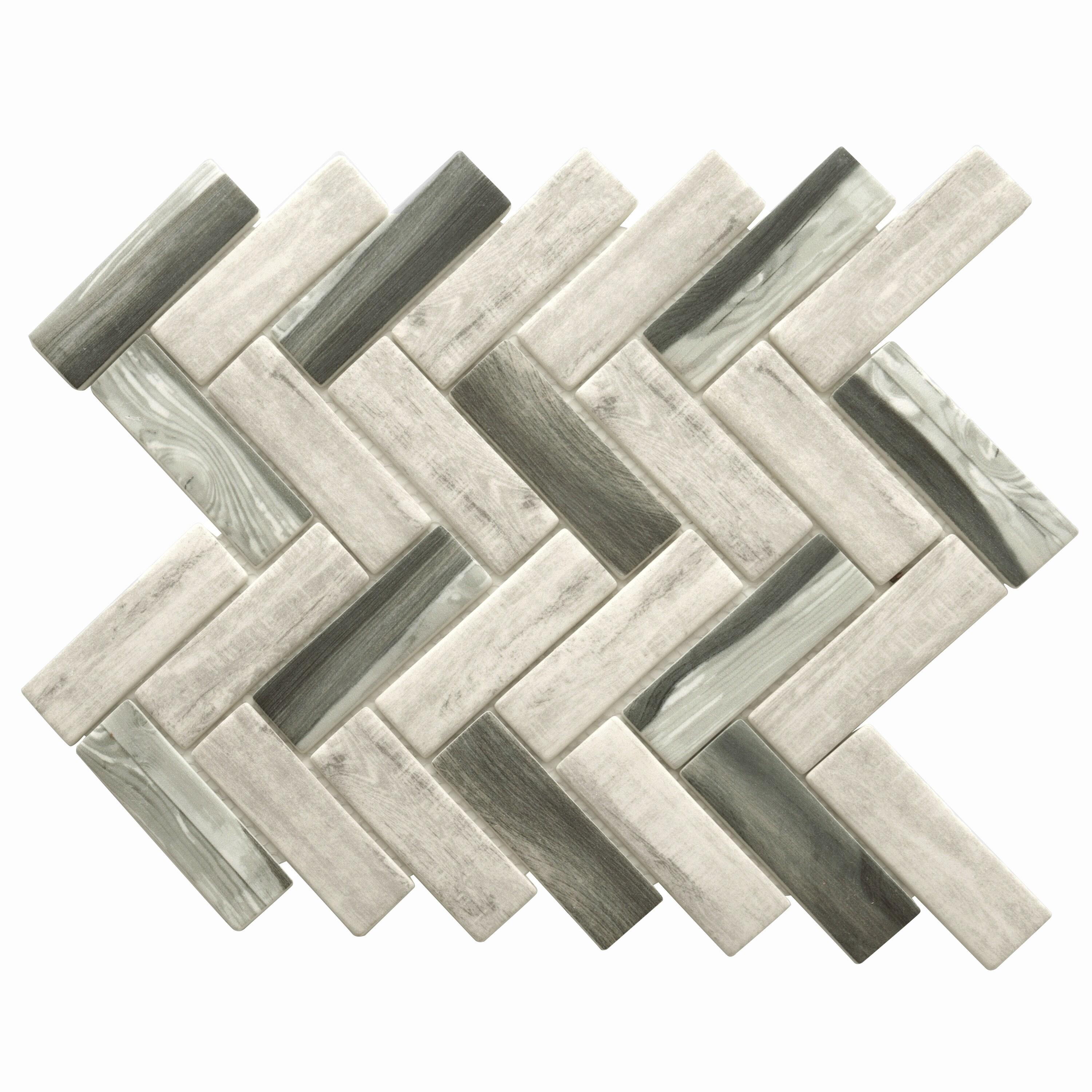 1.2" x 3.9" Glass Mosaic Wall & Floor Tile