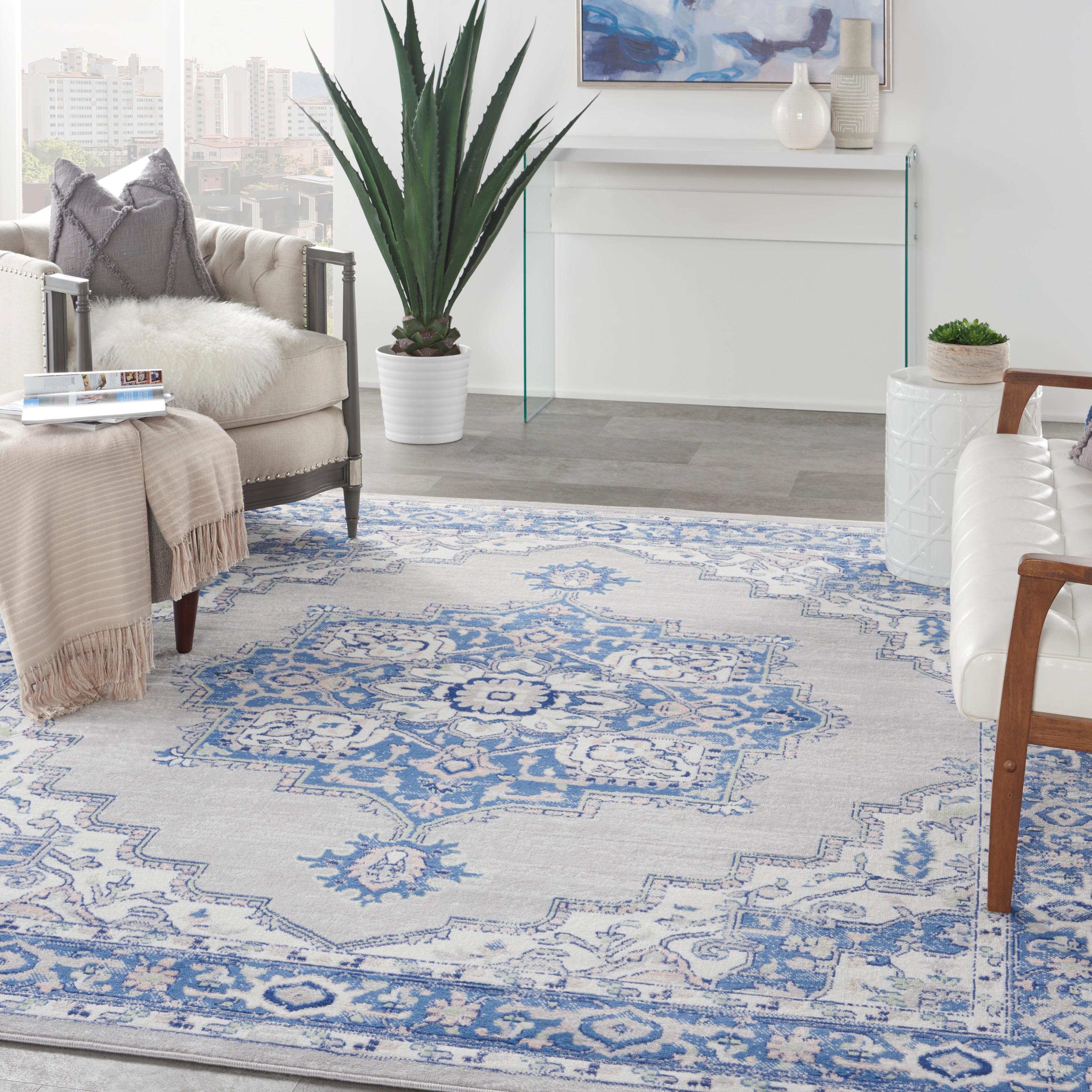Nourison Whimsicle WHS03 Indoor only Area Rug - Grey Blue 8' x 10'